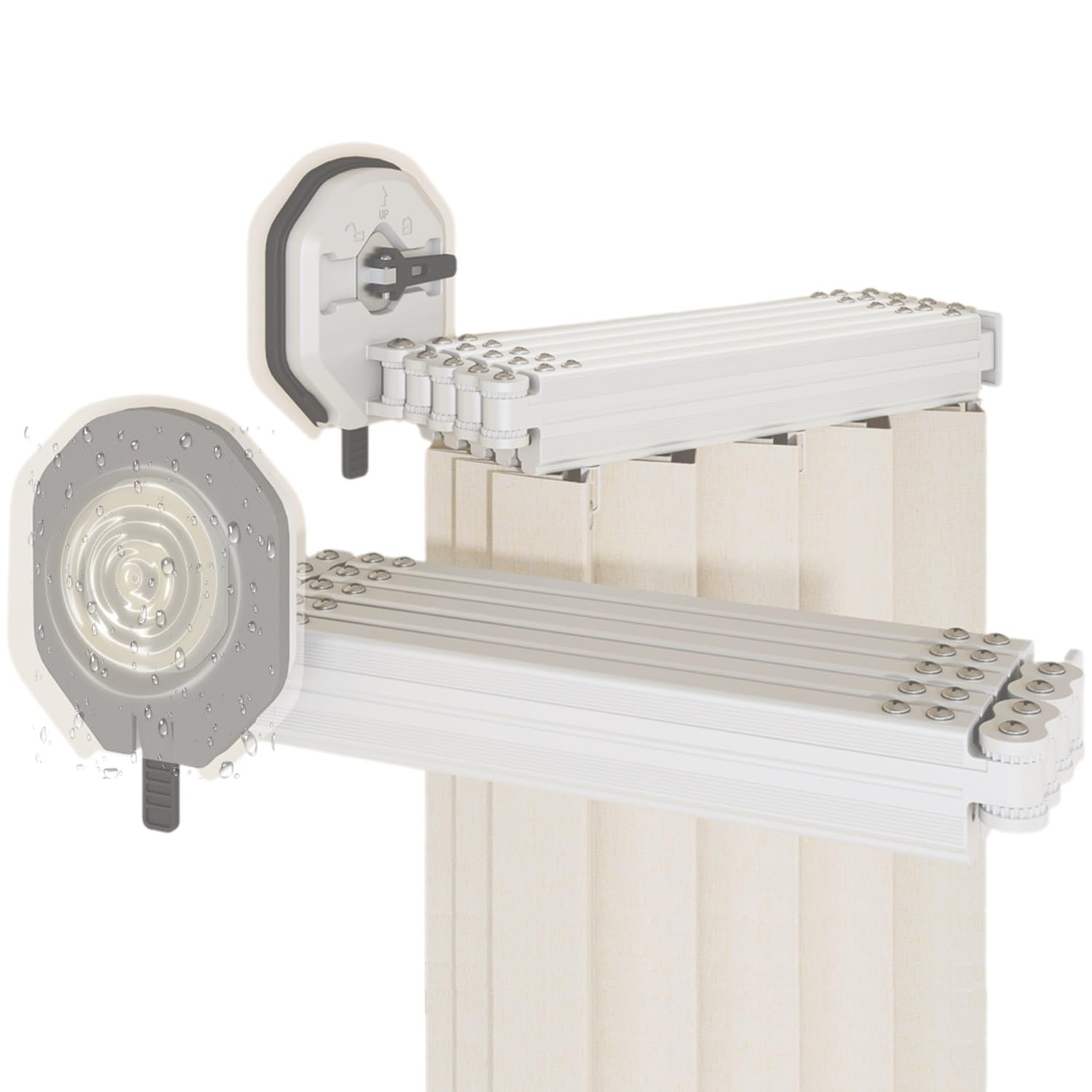 WQPMNYG Adjustable Curved Shower Curtain Rod, No Drill, Telescopic L/U Shape, Corner Bathtub Shower Pole (138cm) - Perfect for Space-Saving and Stylish Bathroom Décor