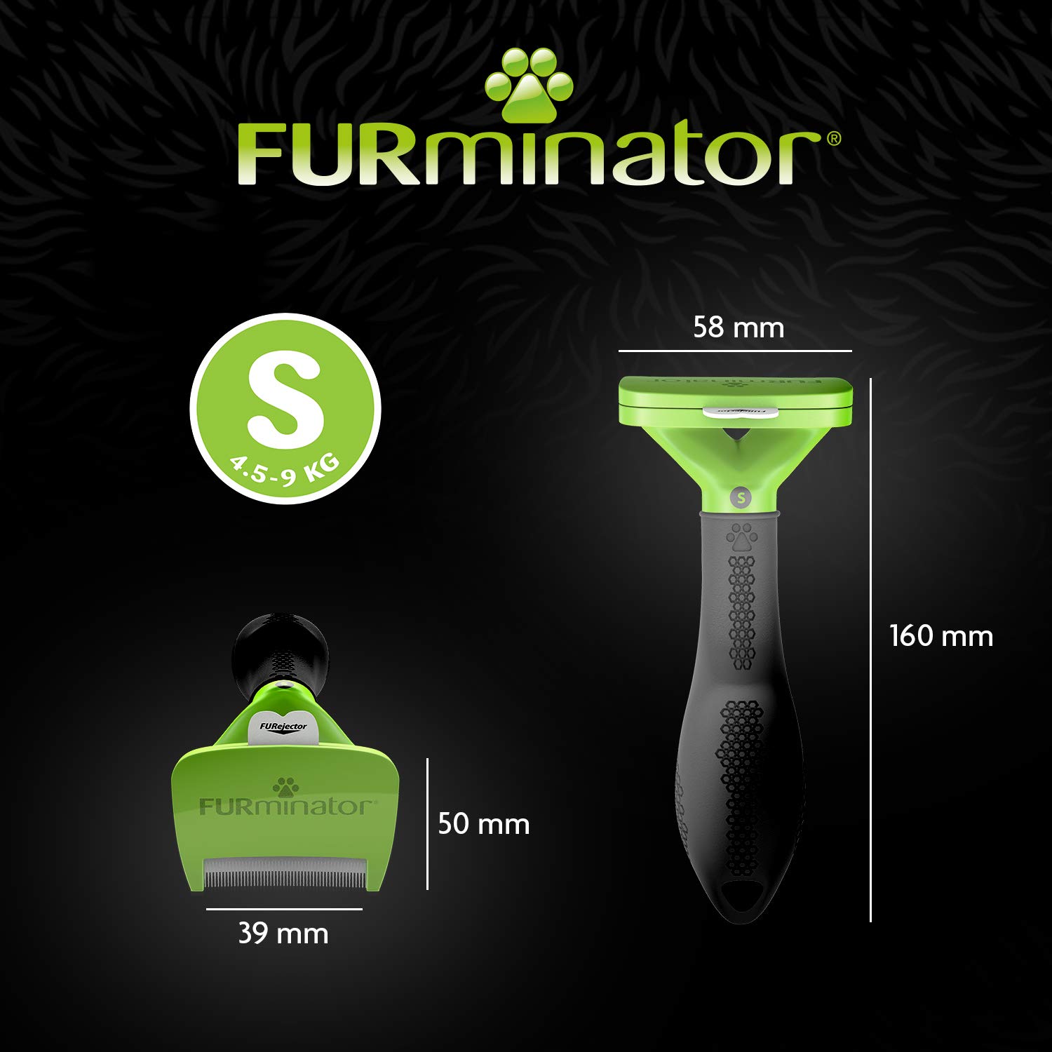 FURminator Strumento di deshedding per cani piccoli, a pelo corto, S