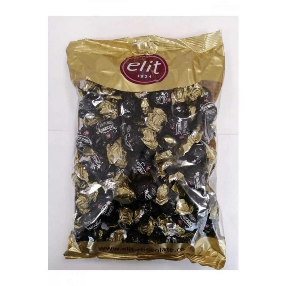 Elit Supremo Hazelnut Praline Filled Dark Chocolate 1KG BAG