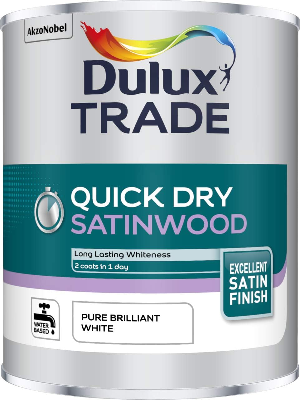 Dulux Retail Quick Dry Satinwood Pure Brilliant White 1.25L