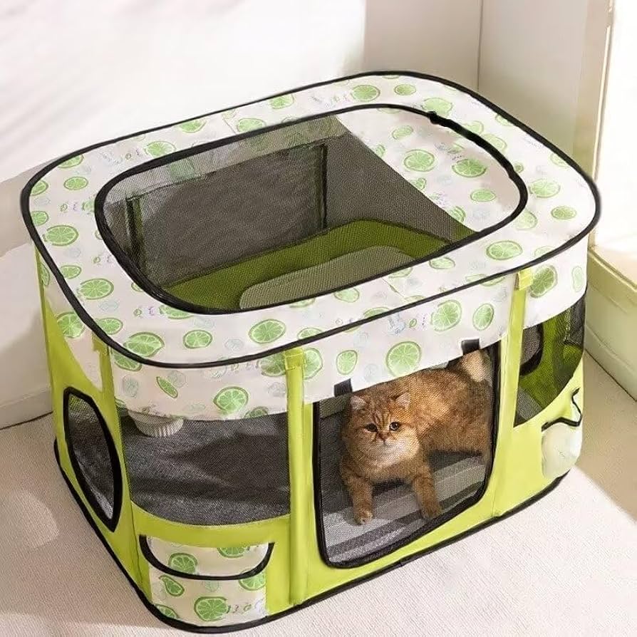 Amazon | Jiza ペットサークル 折りたたみ式 猫の分娩室