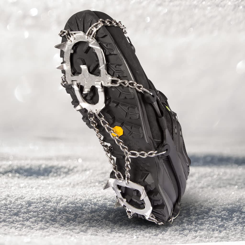 SkinStar Mount PRO Grödel Steigeisen Eisspikes,Schuhkrallen Spikes - Schuh-Ketten zum Wandern - Grödeln Eisspikes