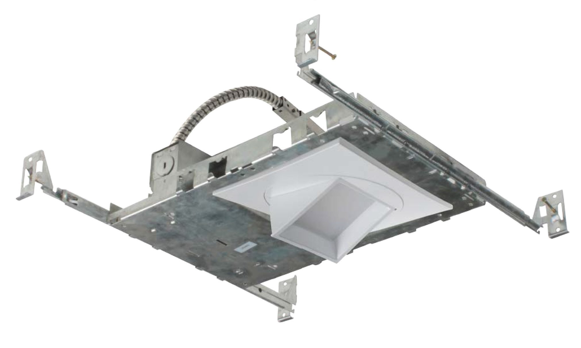 NICOR Lighting5 inch Multi-Adjustable Square LED Fixture with Housing in 3000K (DLQ5-MA-FIXT-3K-WH)