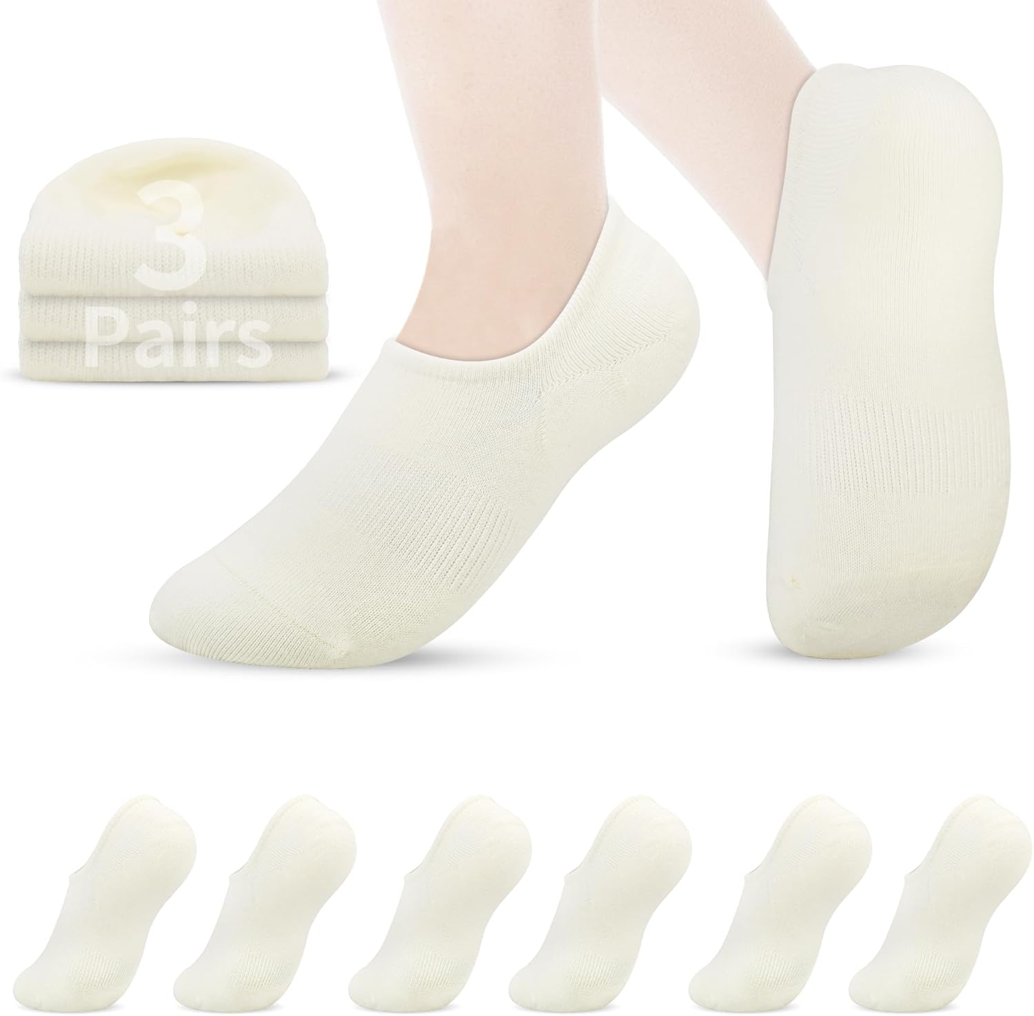 DEYOPUS No Show Socks for Womens,Low Cut Ankle Socks,Non