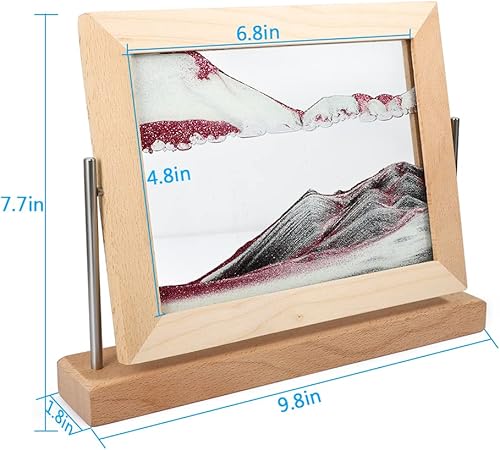 Miniatura 2 de Bochino Imagen de arena en movimiento, imagen de arena dinámica, marco de arte de arena 3D, paisaje de arena, imagen de arena en movimiento para