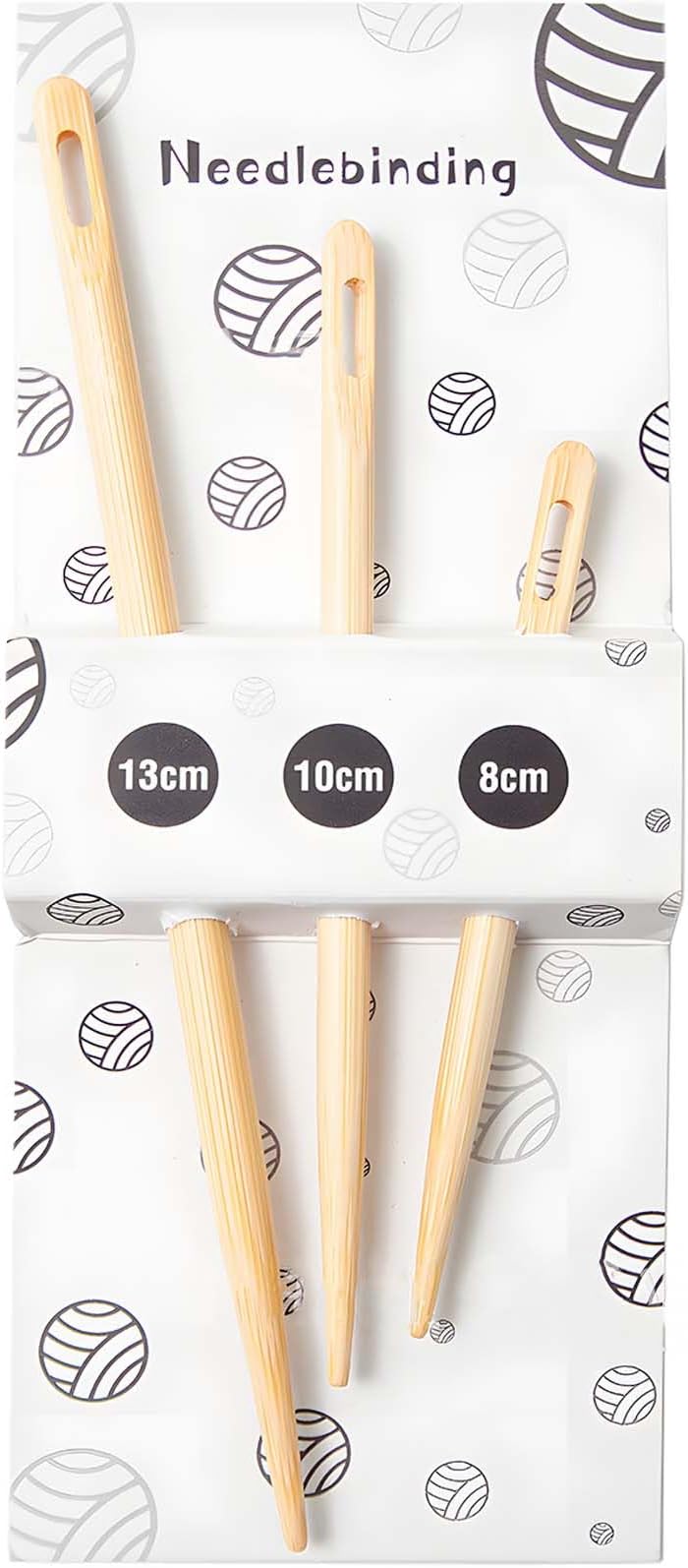 3Pcs Nalbinding Needle Hand Knitting Tools, Yarn Threading, Large Wooden Yarn Needles for Weaving, Stitching, Crochet, and Craft Work