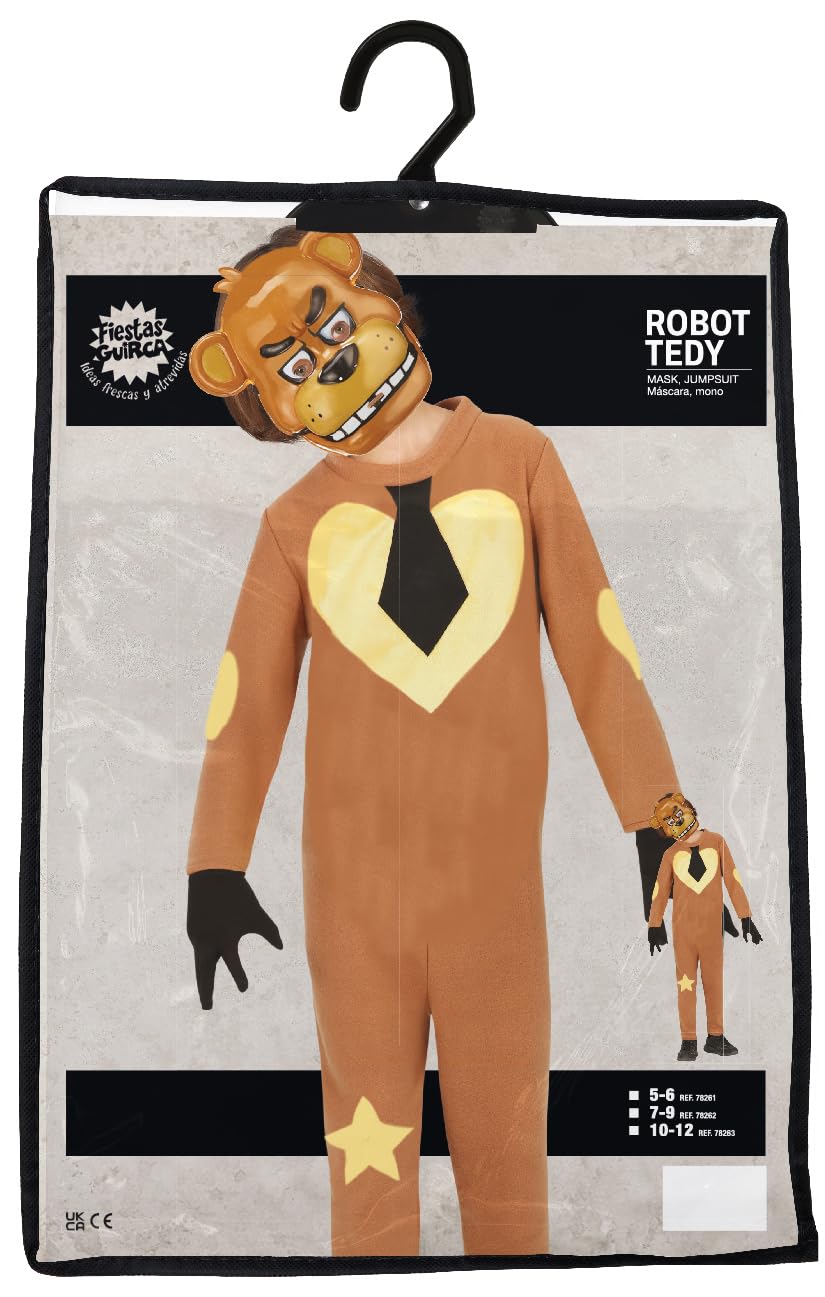 FIESTAS GUIRCA Boys 7-9 Years Robot Assassin Costume - Teddy Boys Fancy Dress - Halloween Costume, Brown - Image 4