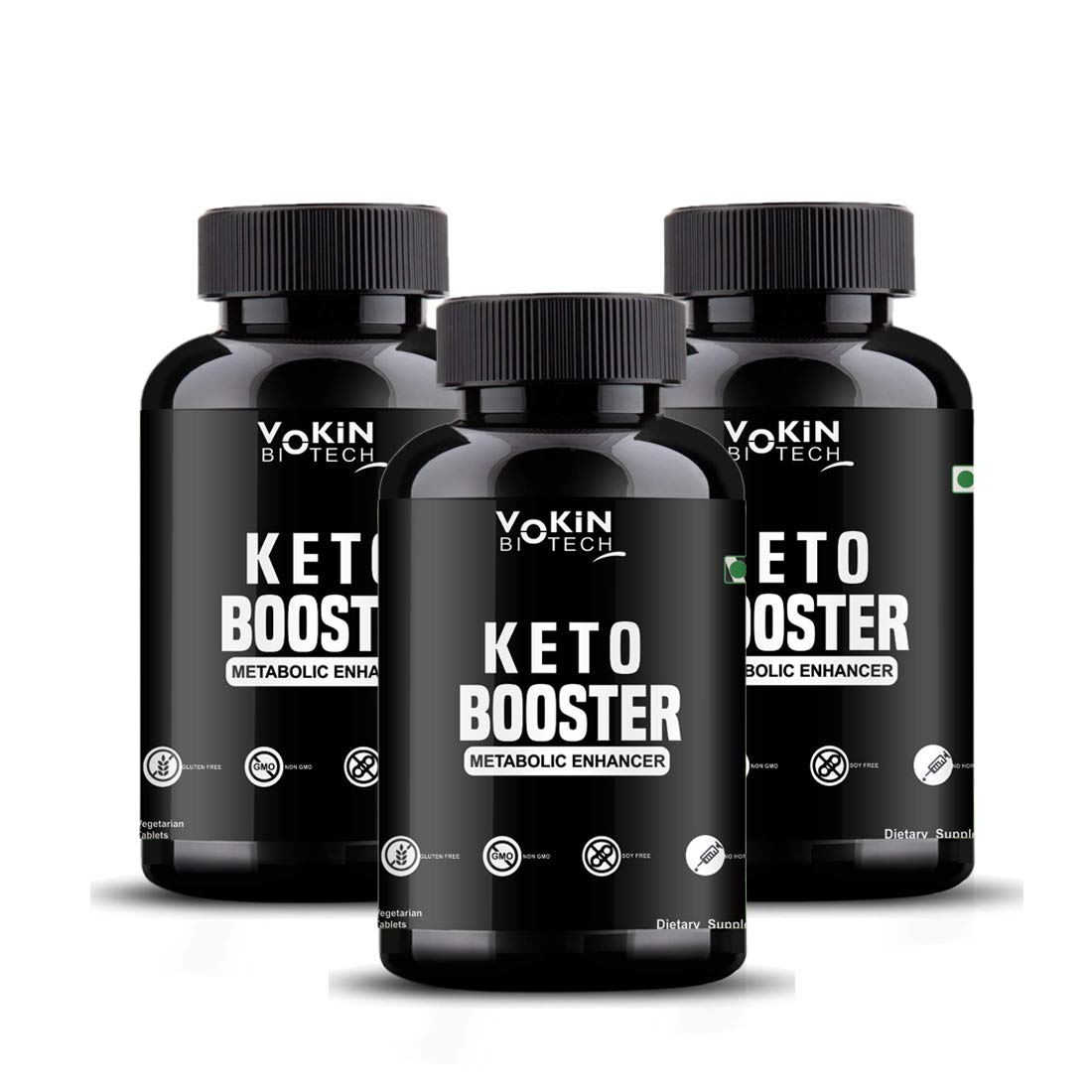 Vokin Biotech Keto Boosters (30 Tablets) | Advanced Weight Loss Supplement | Natural Fat Burner Pack of 3