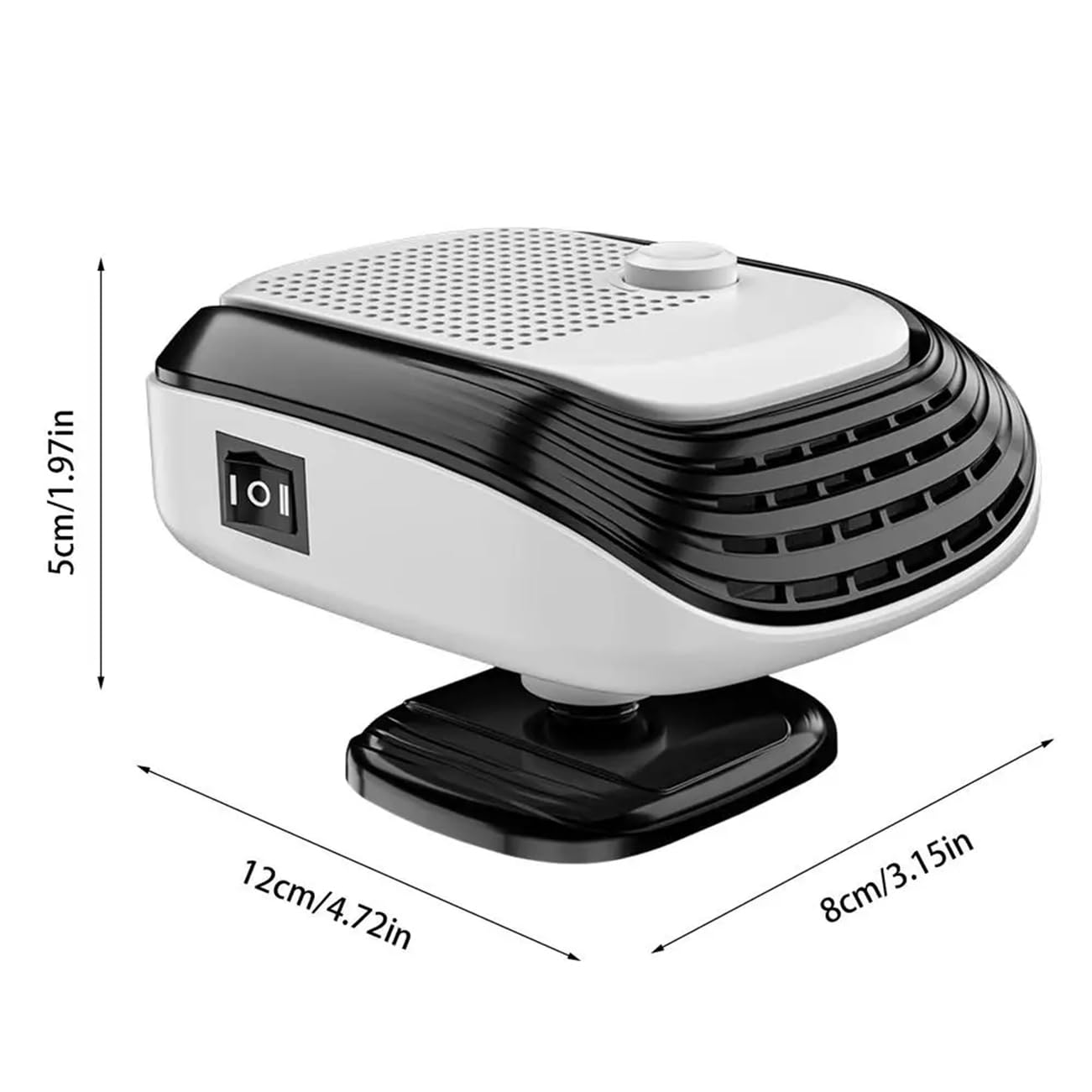 NEZIH Ventilador calefacción de refrigeración eléctrica para Calentador automóvil 12V/24V, 150W, Ventilador Calentador eléctrico portátil para desempañar rápidamente Parabrisas,24V,White