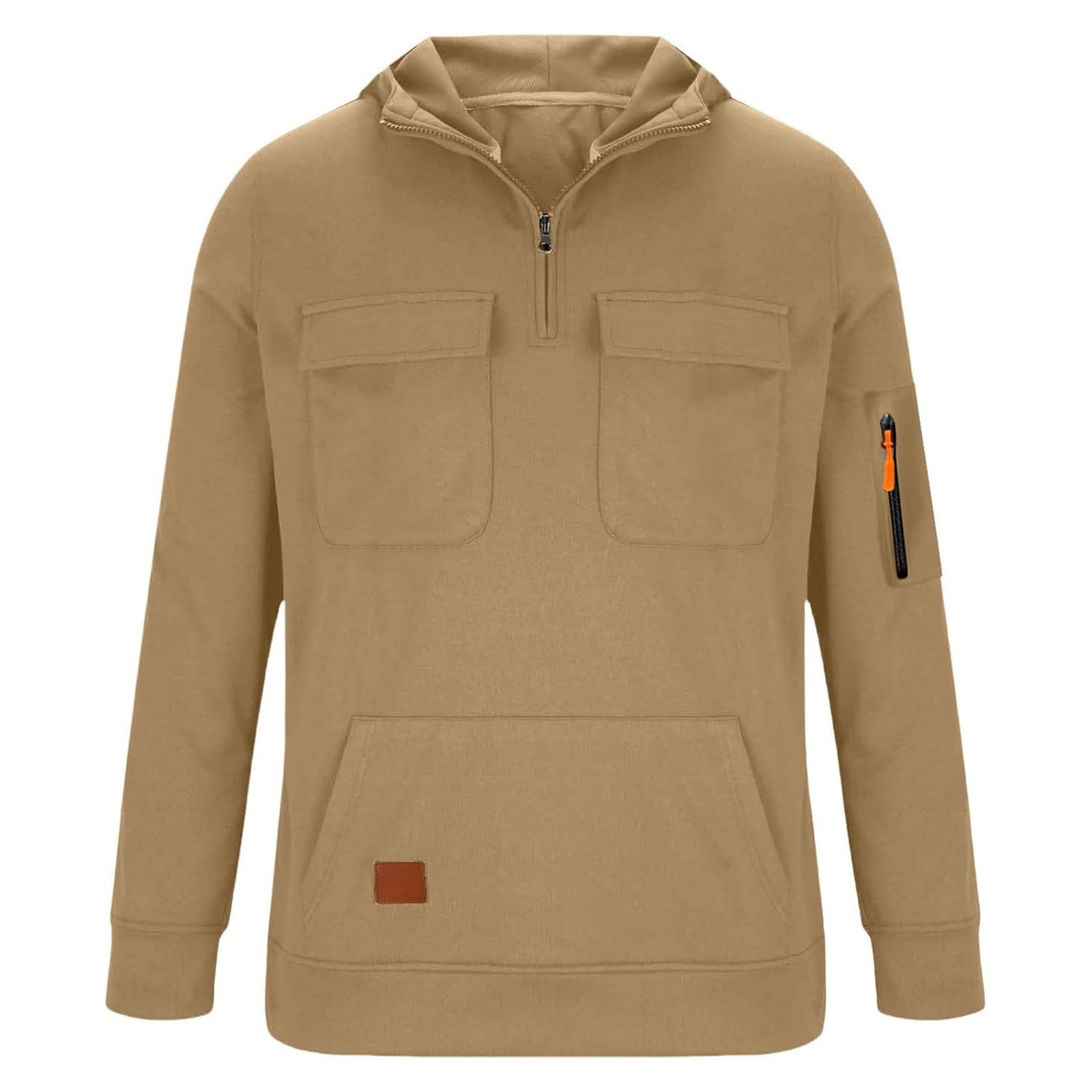 Generisch Tactical Hoodies for Men,Boys ，Tactical Sweatshirt, New Zipper Hoodies, Quarter Zip Hooded Pullover, with Pocket