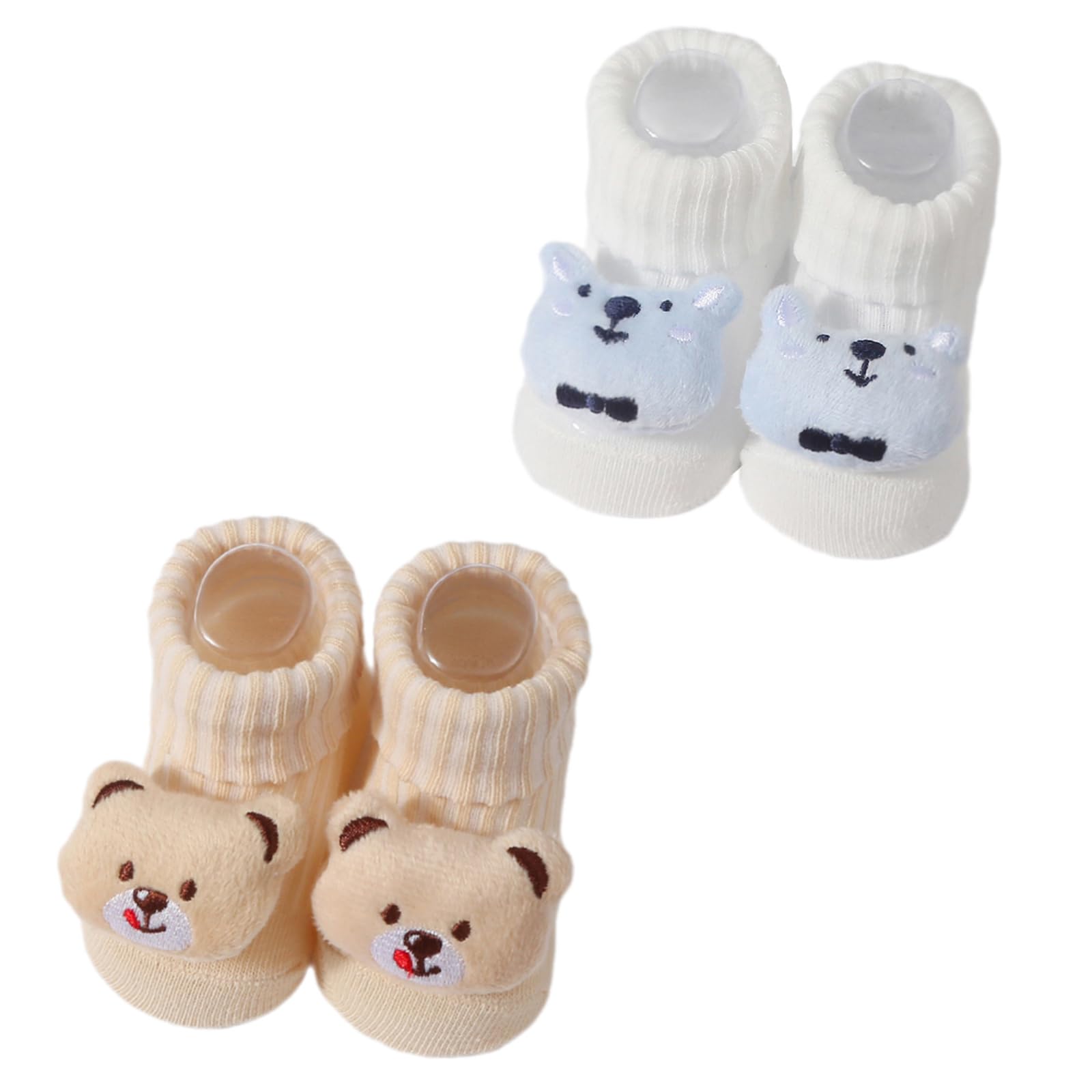 BOGEEL 2 Pairs/3 Pairs Baby Ankle Socks with Cartoon Pattern Knitted Socks Kids Boys Girls Cotton Winter Socks for