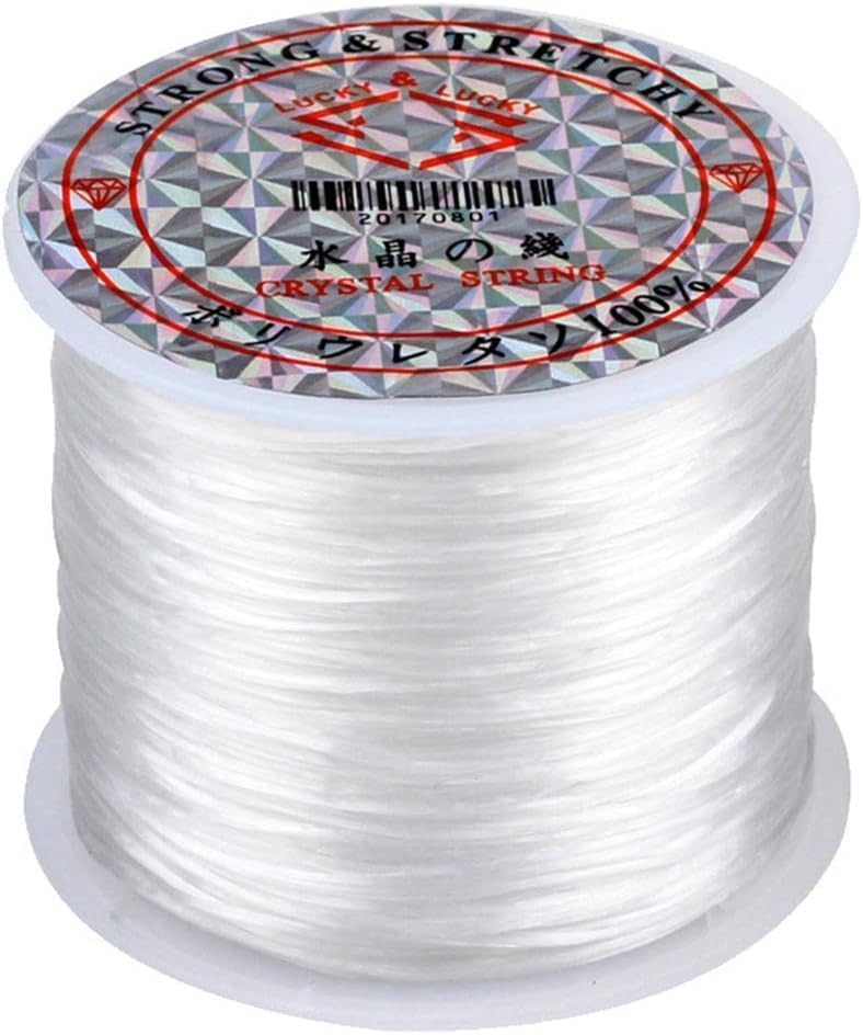 Generic Cordón elástico para cuentas, 0.039 in, rosa, para pulseras y collares, fabricación de joyas de bricolaje