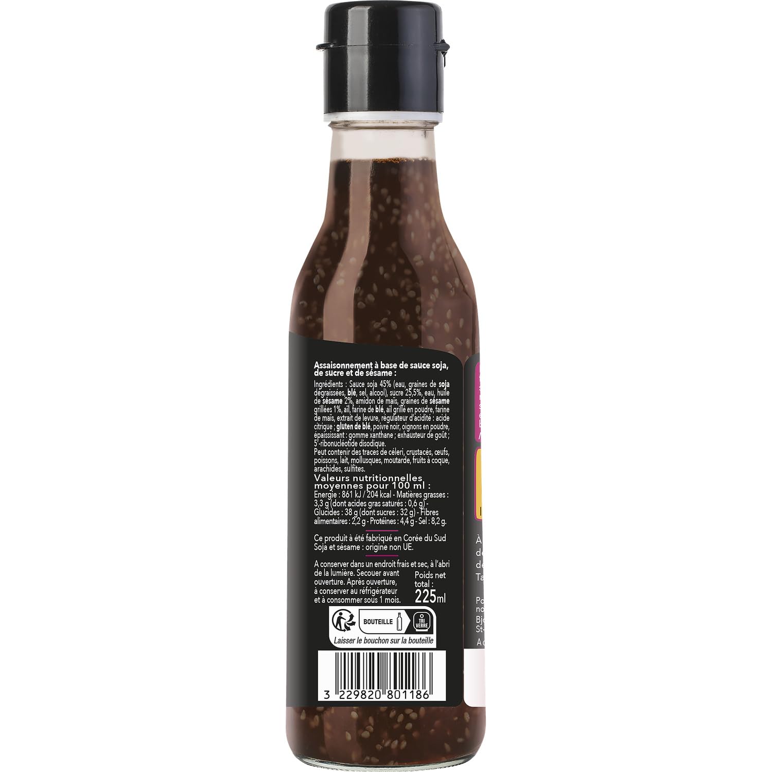 Sauce soja sésame prête à l'emploi pour Japchae authentique — TANOSHI, 22,5 cL - Lot de 3