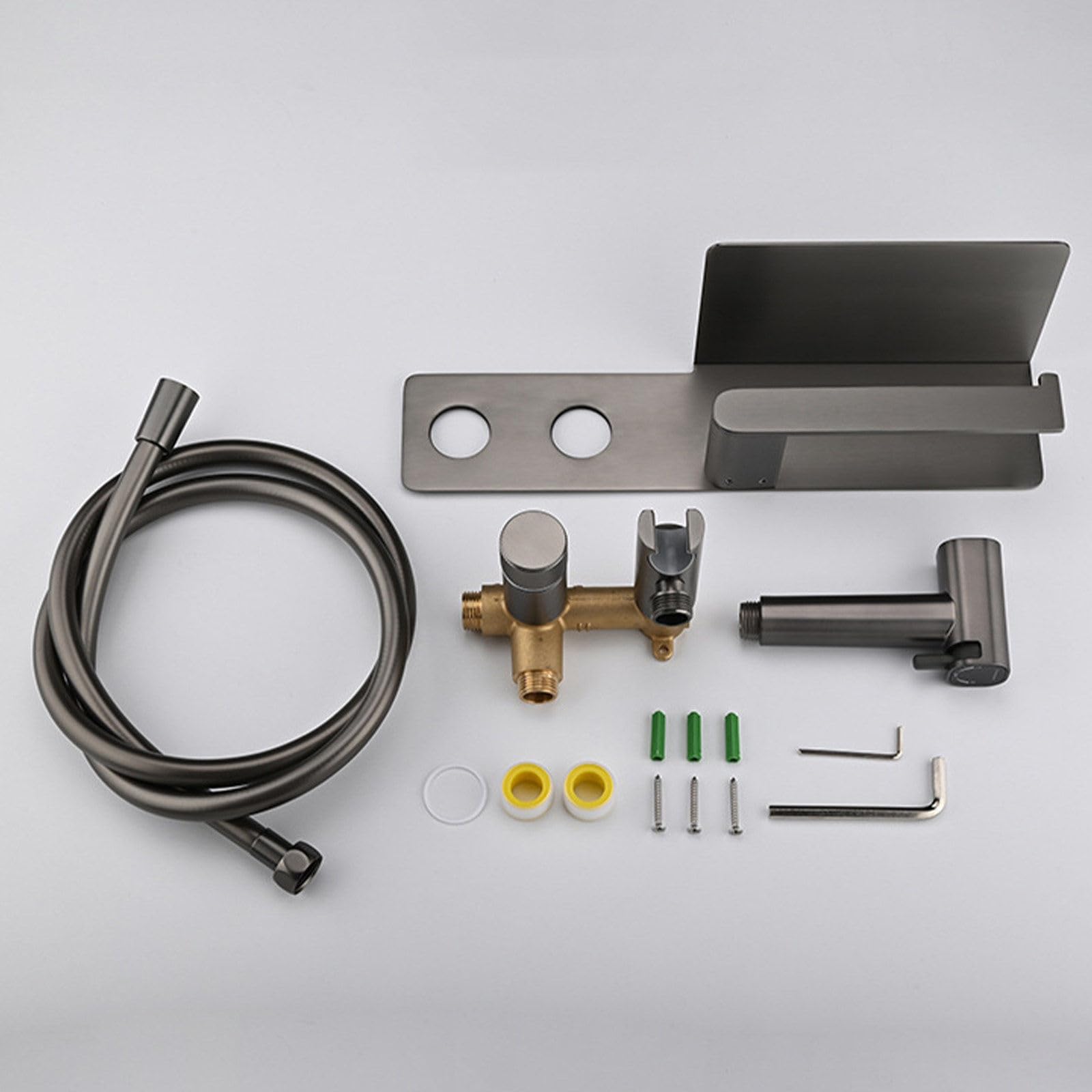 Kit spray per bidet WC con porta carta igienica grigio palmare bidet doccia per igiene personale quotidiana