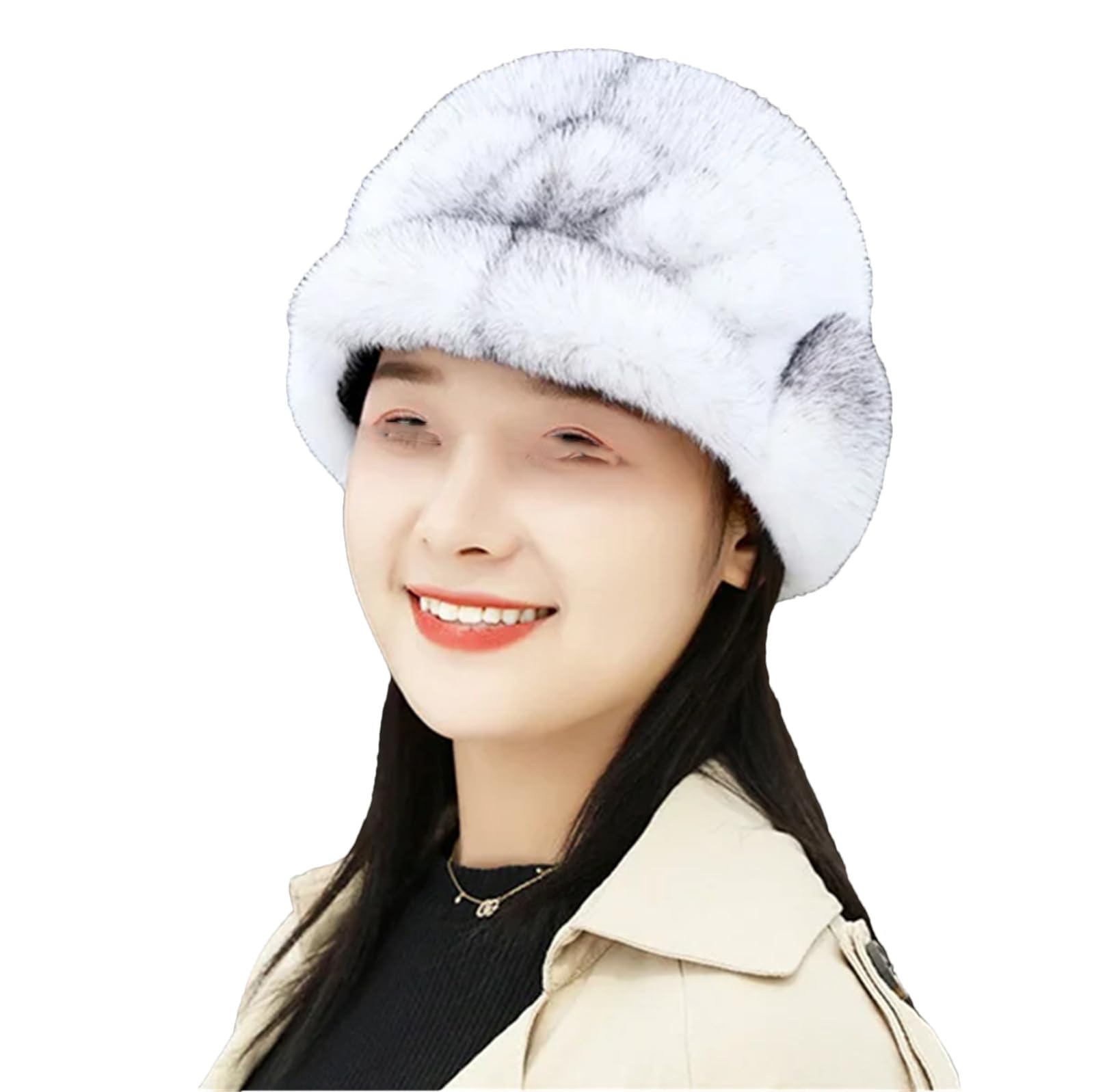 Mkjuuior Cappello invernale in peluche da donna per attività all'aperto
