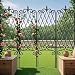 4 Pack Garden Trellis for Climbing Plants 47" x 16" Rustproof Sturdy Black Iron Trellis for Potted Plants Support Lattice Metal Trellises for Climbing Roses Vines Flower Vegetables Cucumber Clematis