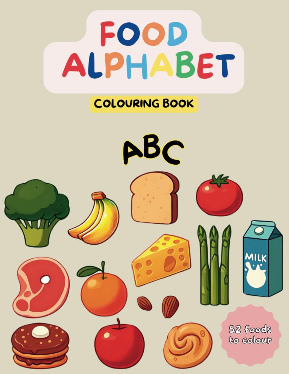 Food Alphabet Colouring Book