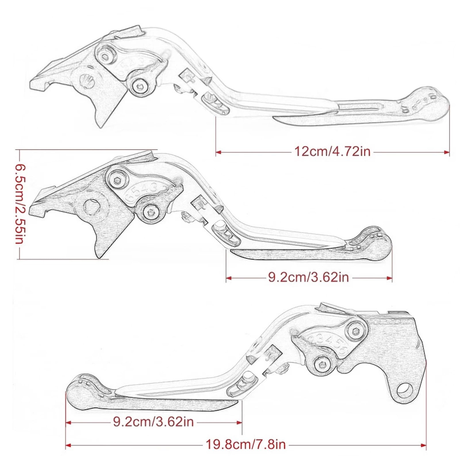 Leve Freno Frizione per BMW F800R F800 RF 800R F 800 R 800 R 2009-2021 Accessori Moto Leve Freno Frizione Regolabili Pieghevoli Allungabili Freno Leva di Frizione(D)
