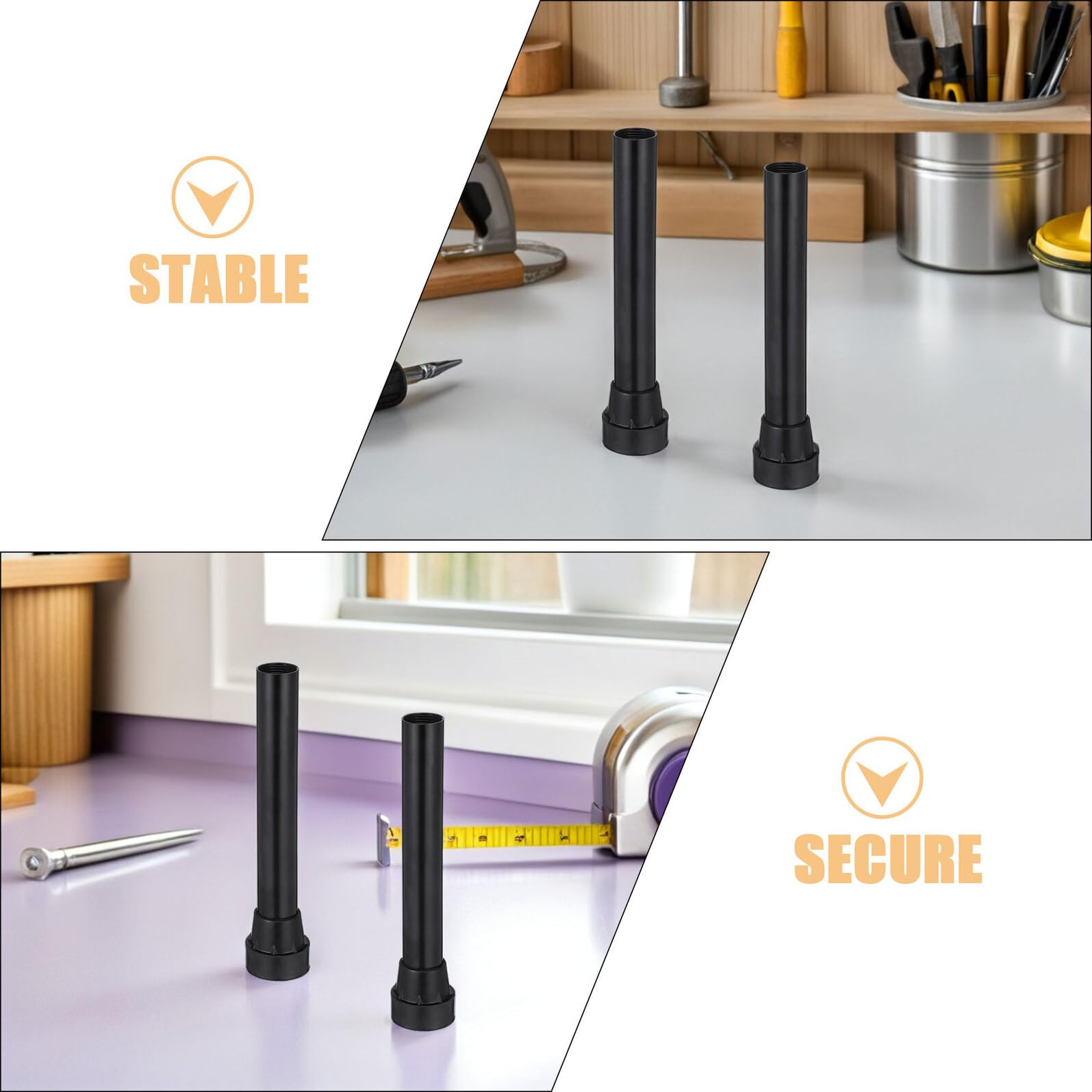 ABOOFAN 7 Piezas Cubiertas Antideslizantes para Patas de Cama Elástica Protectores de Tubo de Acero Inoxidable Fundas Reemplazables para Mayor Estabilidad y Seguridad Uso Jardín y Parque