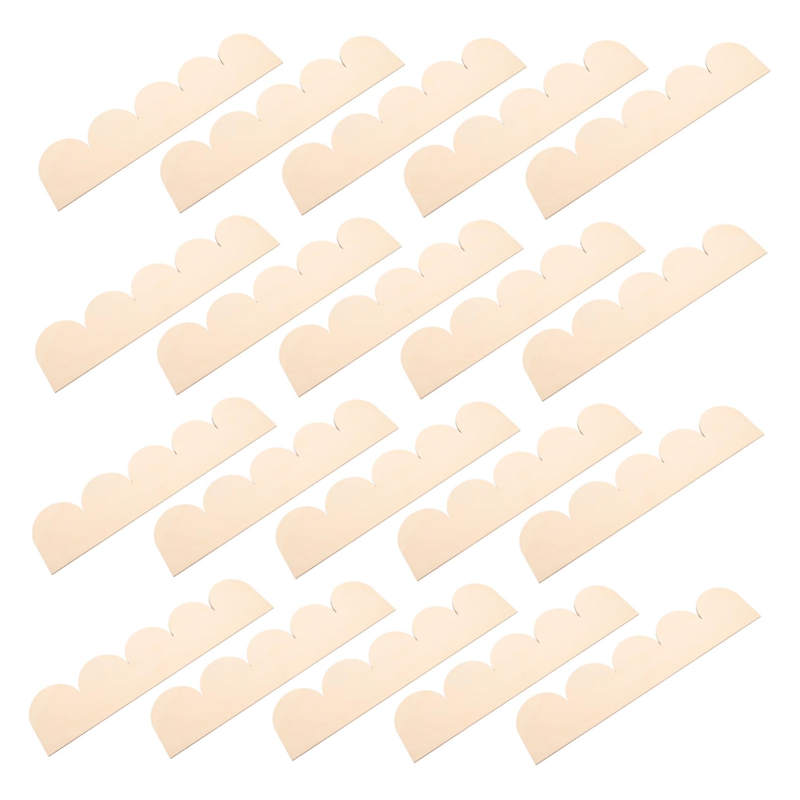 20 Stück Gewellte Holzform Holzverkleidung Kanten Gewellter Türrahmen Holzbordüre Unbehandeltes Holz Gewellte Zierleiste Holz Für Möbel