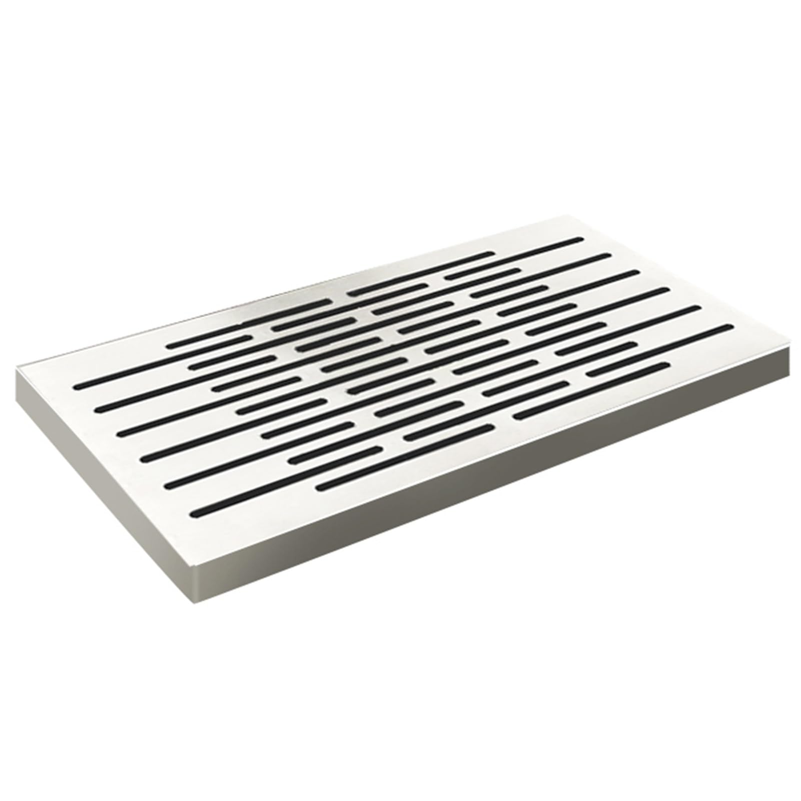 Canaleta de Drenaje de Acero Inoxidable, Rejilla de Drenaje y alcantarillado Acero Inoxidable con Canal Ducha Lavabo Captura(20X40X2Cm)
