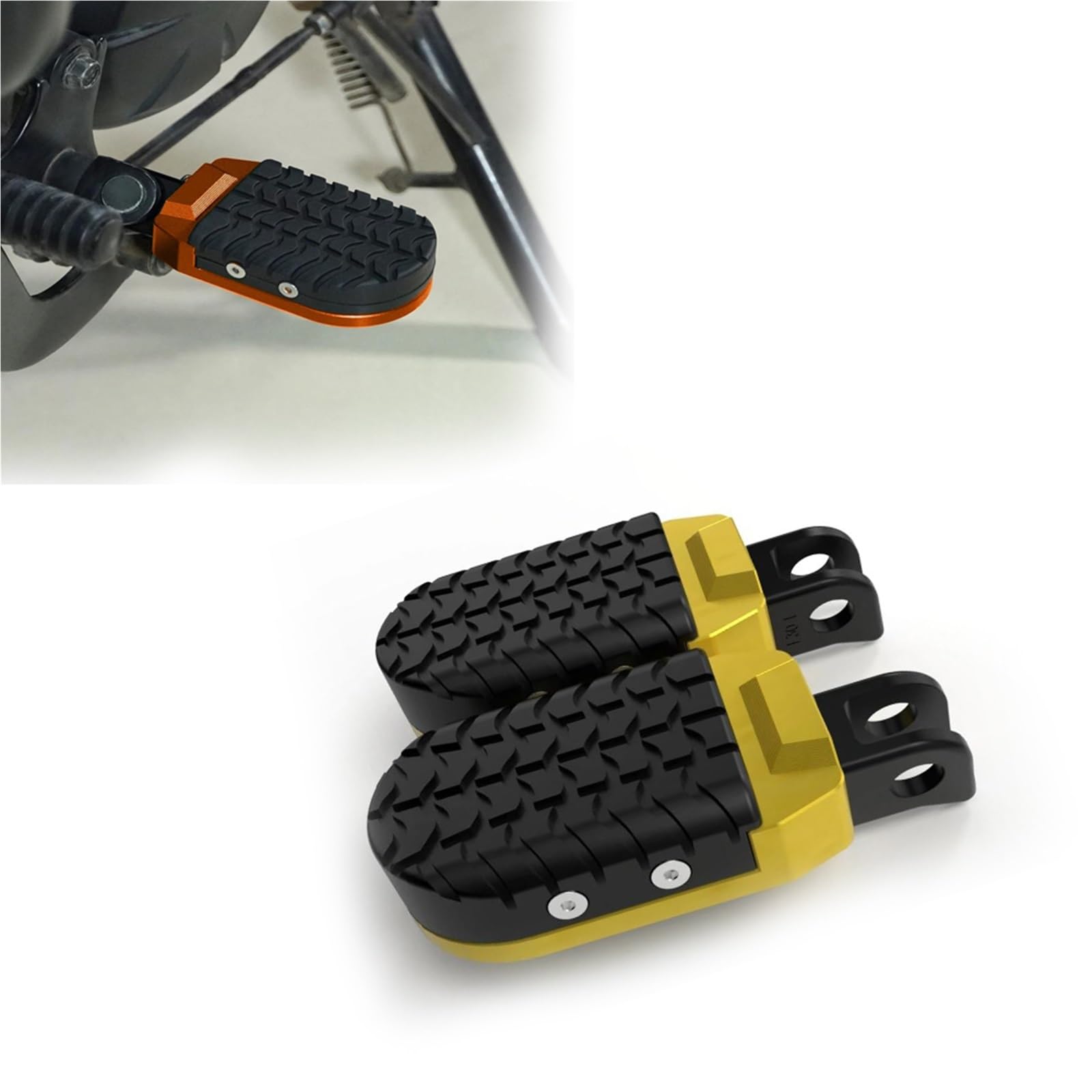 Parte della pedana Ricambi Per Moto, Poggiapiedi, Per Yamaha MT-09 Street, Per Rally Sport, Per Tracker 2013, 2014, 2015 E 2016. Accessori Per Scooter Pedane(Jaune)