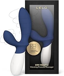 LELO LOKI Wave 2 Estimulador de Próstata Hombre Vibrador Masajeador Prostático con 12 Modos de Placer y un Diseño Sumergible, Base Blue