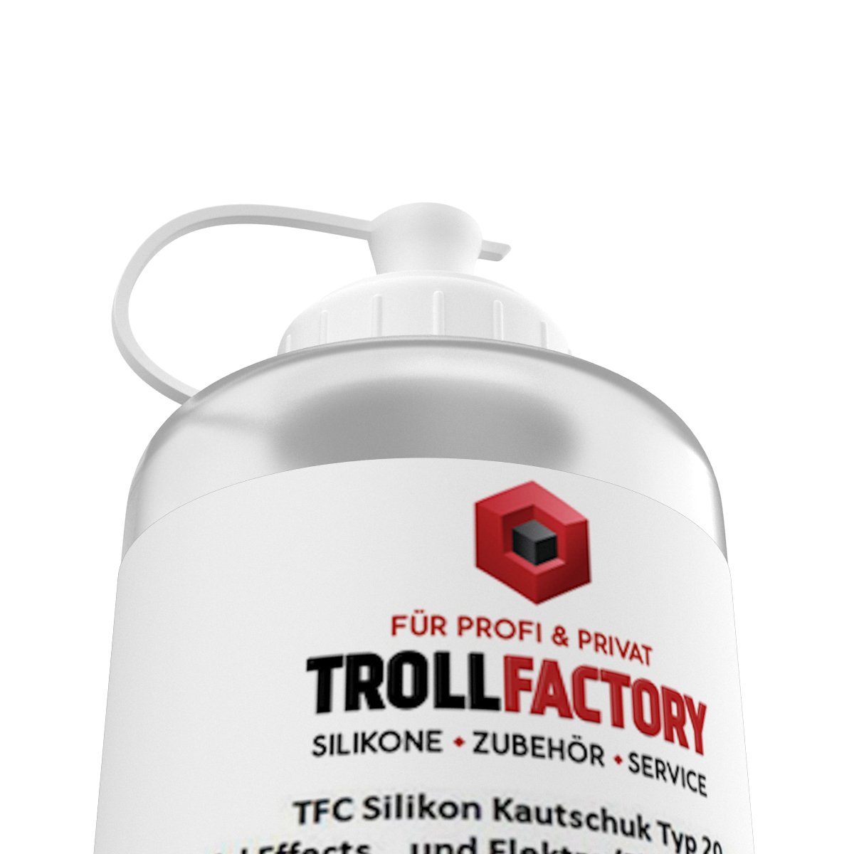 TFC Troll Factory Kauczuk silikonowy typ 20 I silikon zalewowy, bardzo miękki I półprzezroczysty I 2 kg (2 x 1 kg)