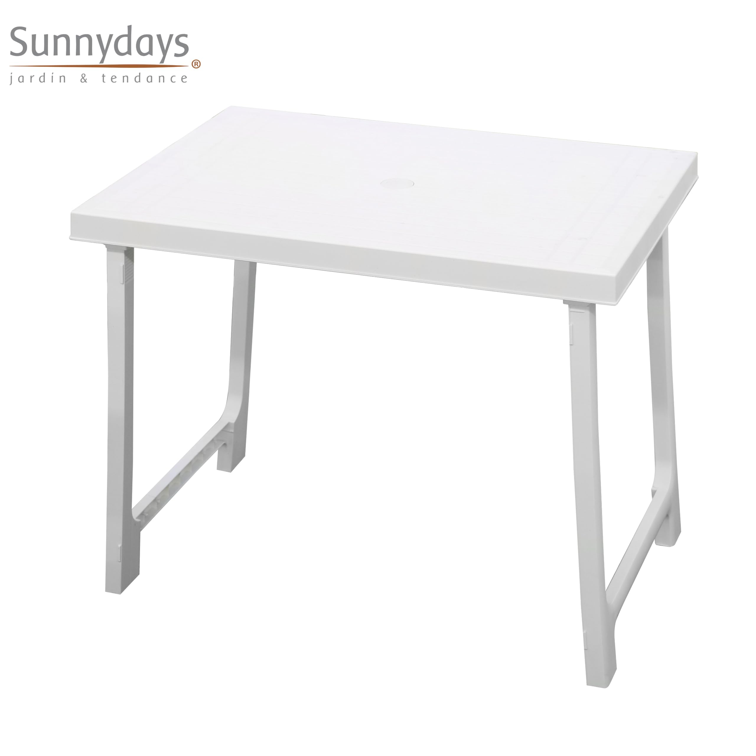 Azard 909106, Tavolo Nik Bianco Pieghevole da Campeggio Cm.81X56X63 Estate Giardino Unisex Adulto, 81x56cm