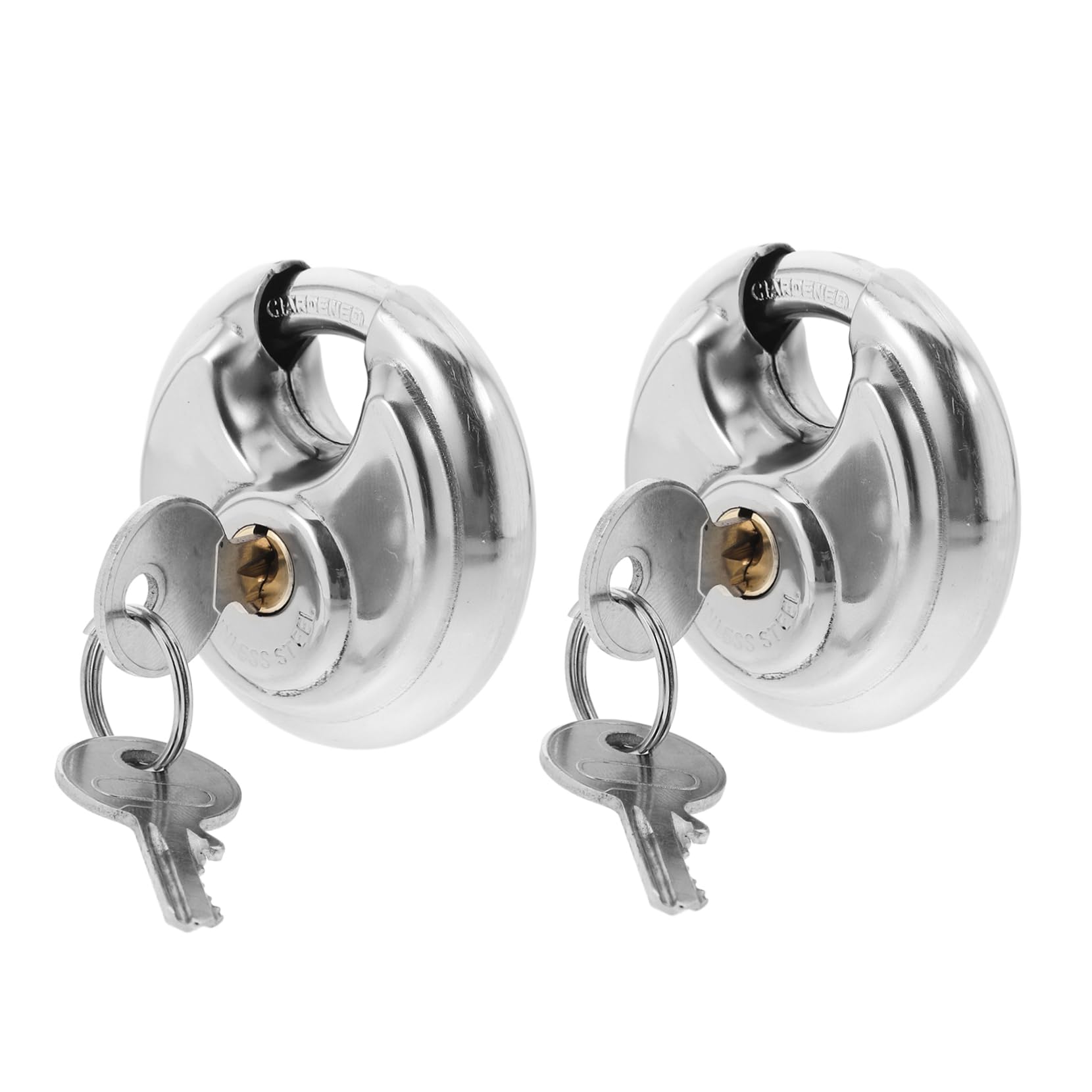 ERINGOGO Outdoor Disc Padlocks 2 Pcs Stainless Steel Locks with Shackle Code Padlocks for Storage Trailers Outdoor Lockers Bicycles