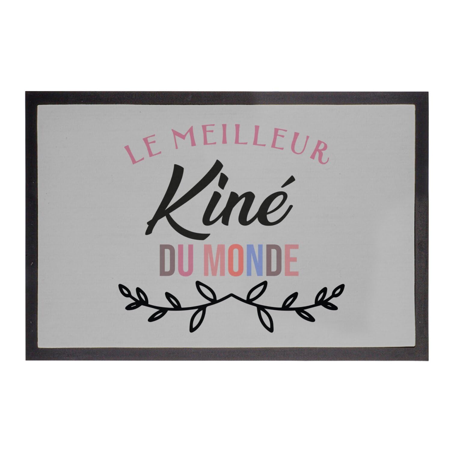 Paillasson gris Le Meilleur Kiné du Monde idée cadeau original docteur sport