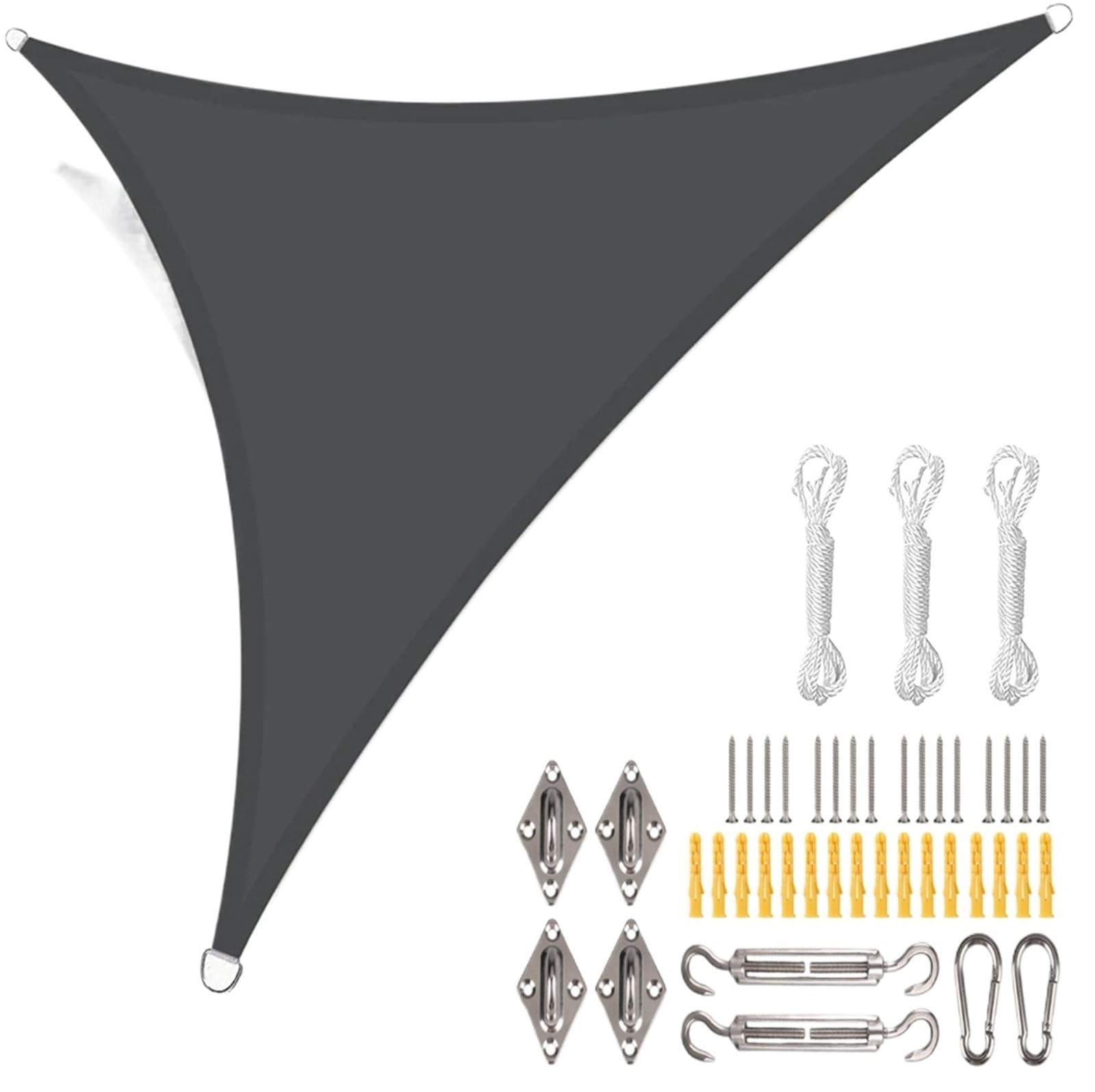 Voile d'ombrage triangulaire de haute qualité coloris gris profond
