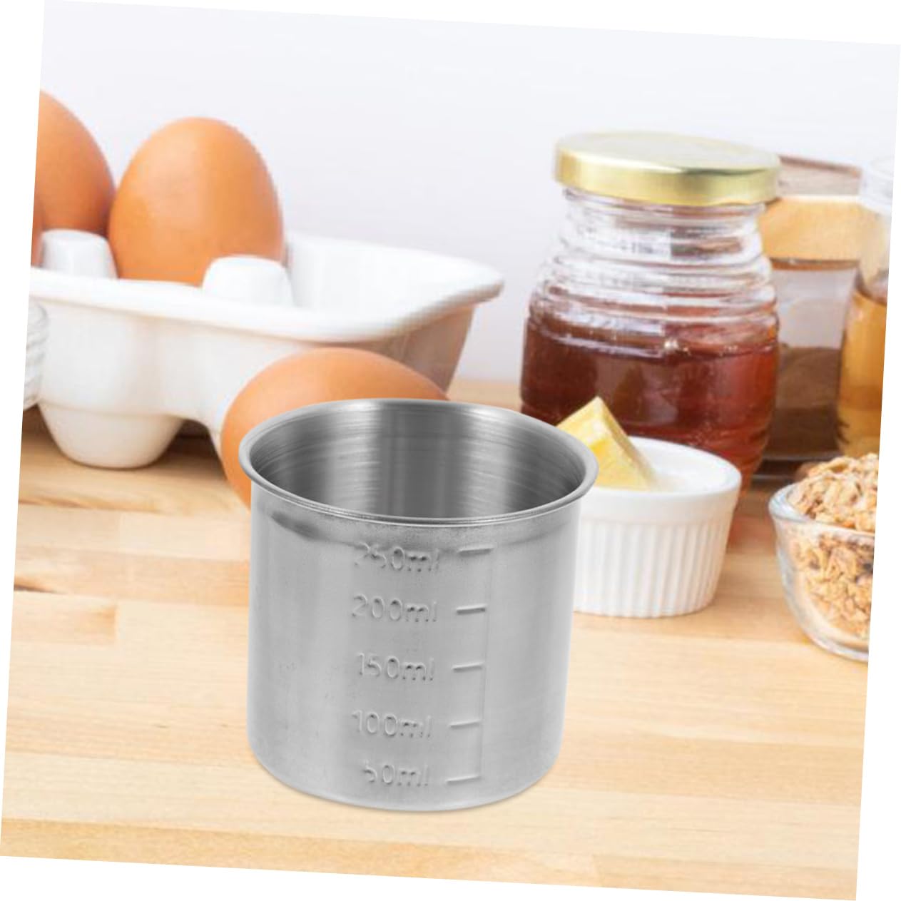 ABOOFAN 9 Pièces Tasse à mesurer verre doseur tasse à écailles de riz balance de cuisine tasses à mesurer de cuisine tasse de riz support de mesure de cuisine bac à glace Acier inoxydable
