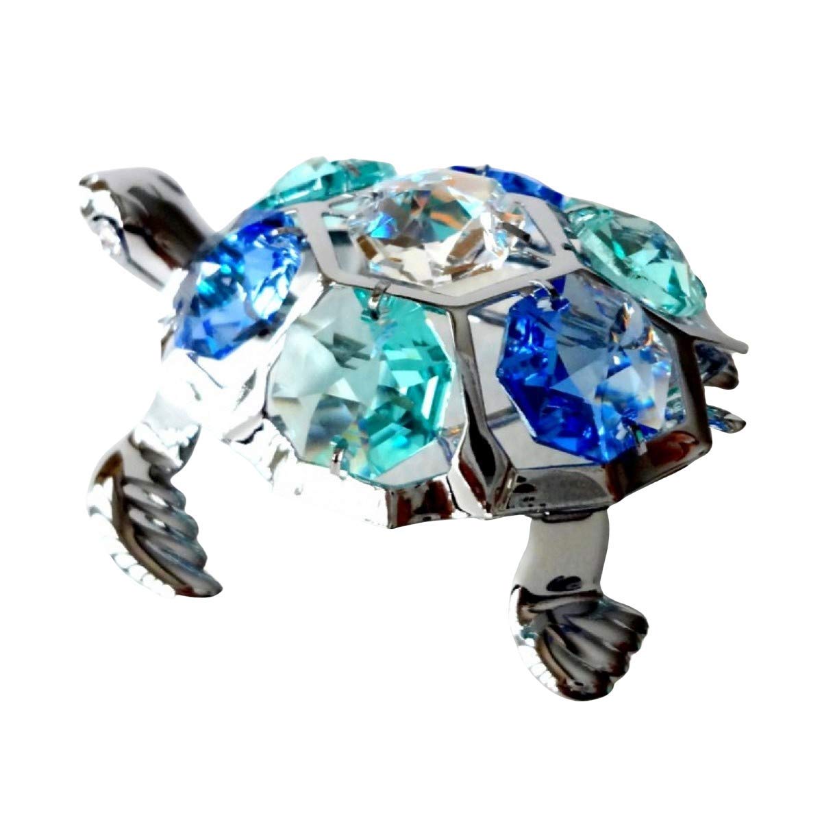 Crystocraft Turtle Crystal Ornament With Swarovski Elements Gift Boxed Tortoise