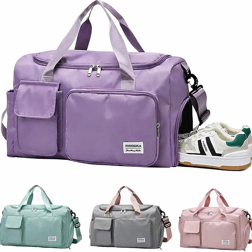 droyalcreations Travel Duffle Bag for Women | Sports Gym Shoulder Bag with Wet Pocket & Shoe Compartment | Weekender Overnight Travel Luggage Bag with Cosmetic Storage.-picture-28