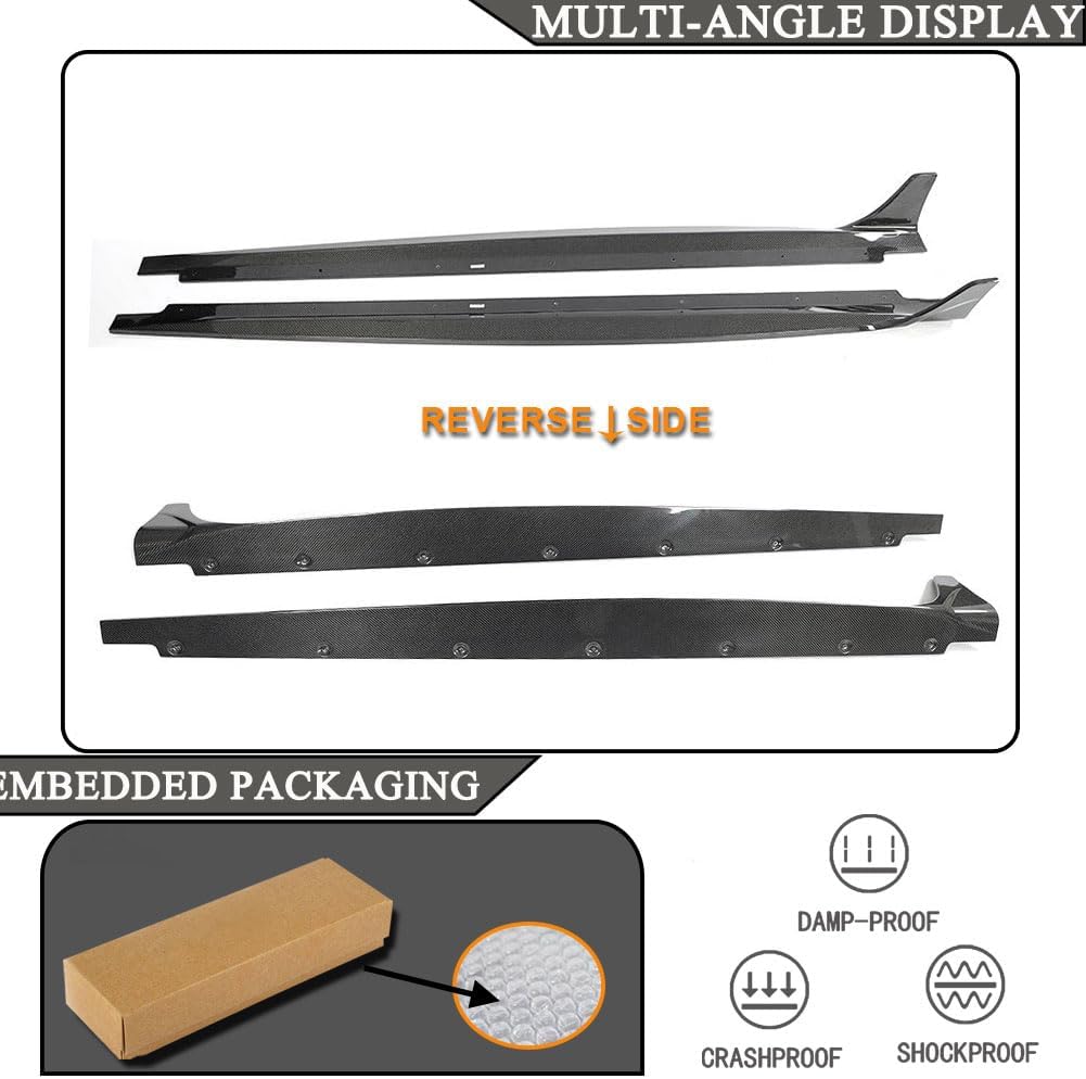Carbon Fiber Side Skirts for Audi A5 S LINE S5 2020-2024 Sportback 4-Door Under Door Rocker Panels Valance Extension Lip Factory Outlet
