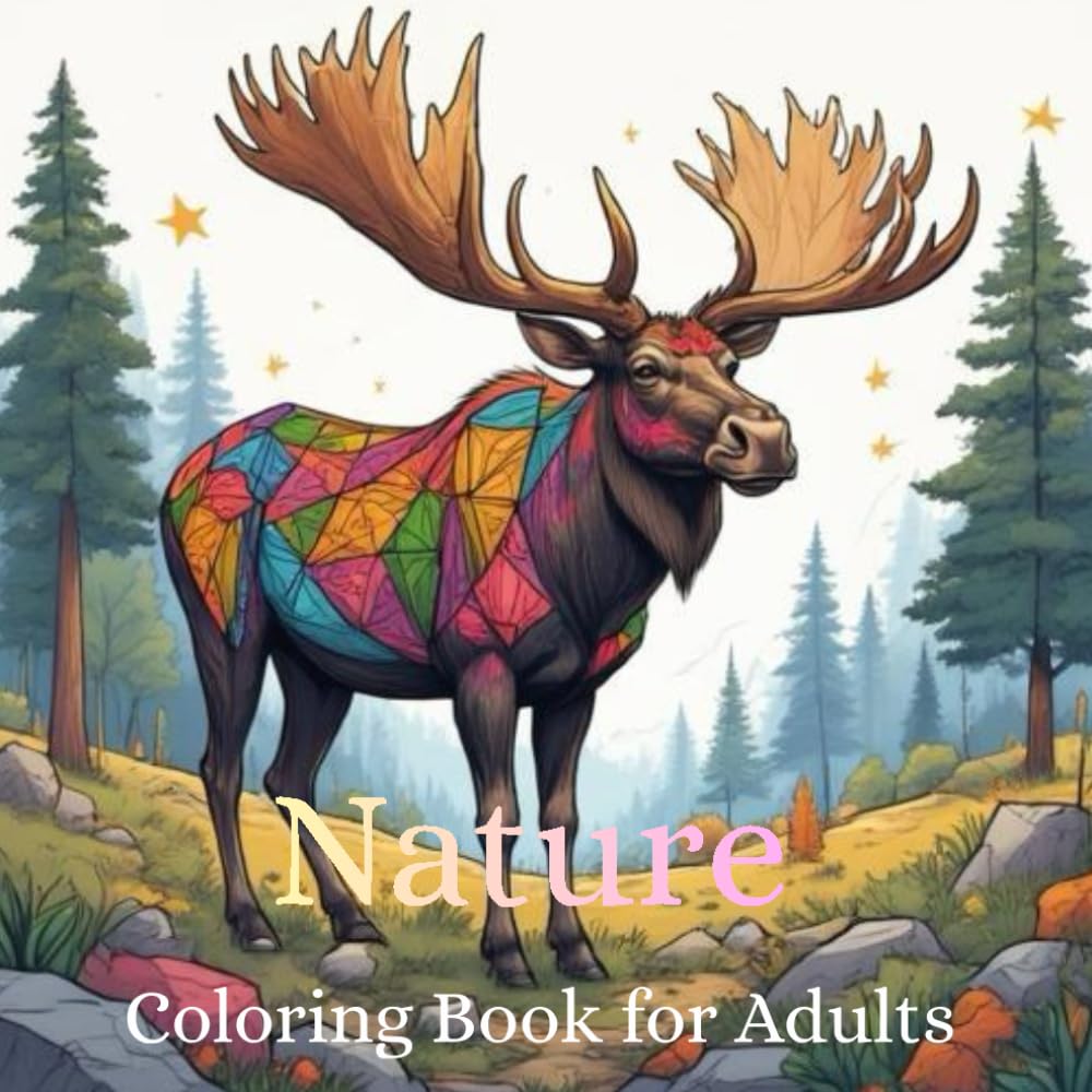 Nature: Coloring Book for Adults: Relax and unwind by adding color to the beauty of nature