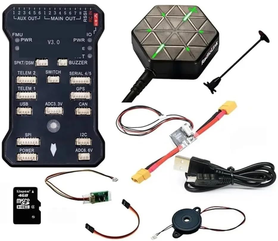 Drone Accessories for Radiolink Pixhawk PIX 248 Flight Controller 32 Bit APM with M8N for SE100 Compass for Quadcopters for Hexacopters(Pixhawk and GPS kit)