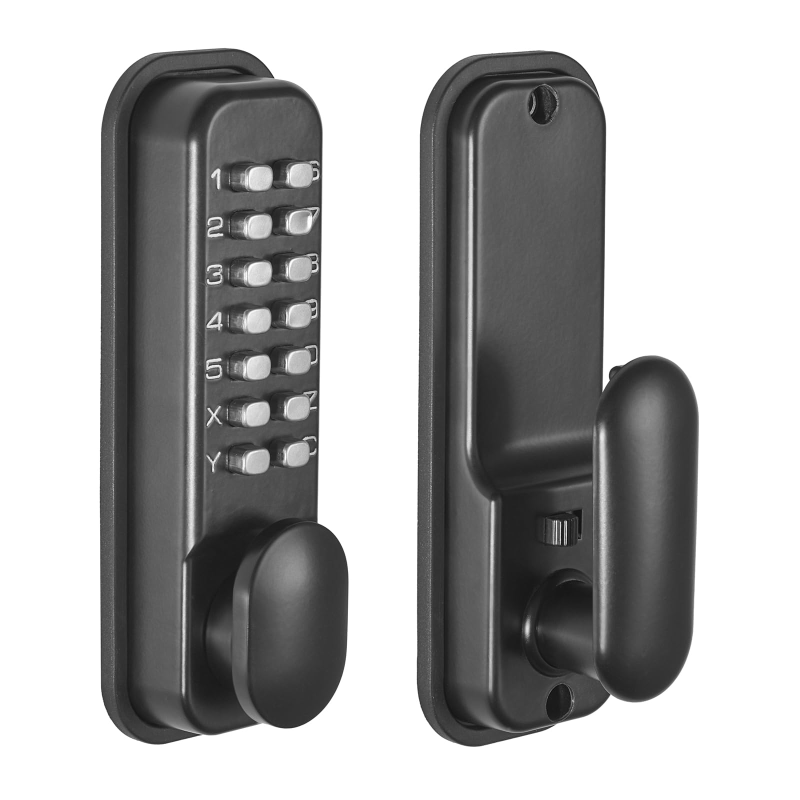 Access Hardware Matte Black Digital Lock With Mechanical Keypad