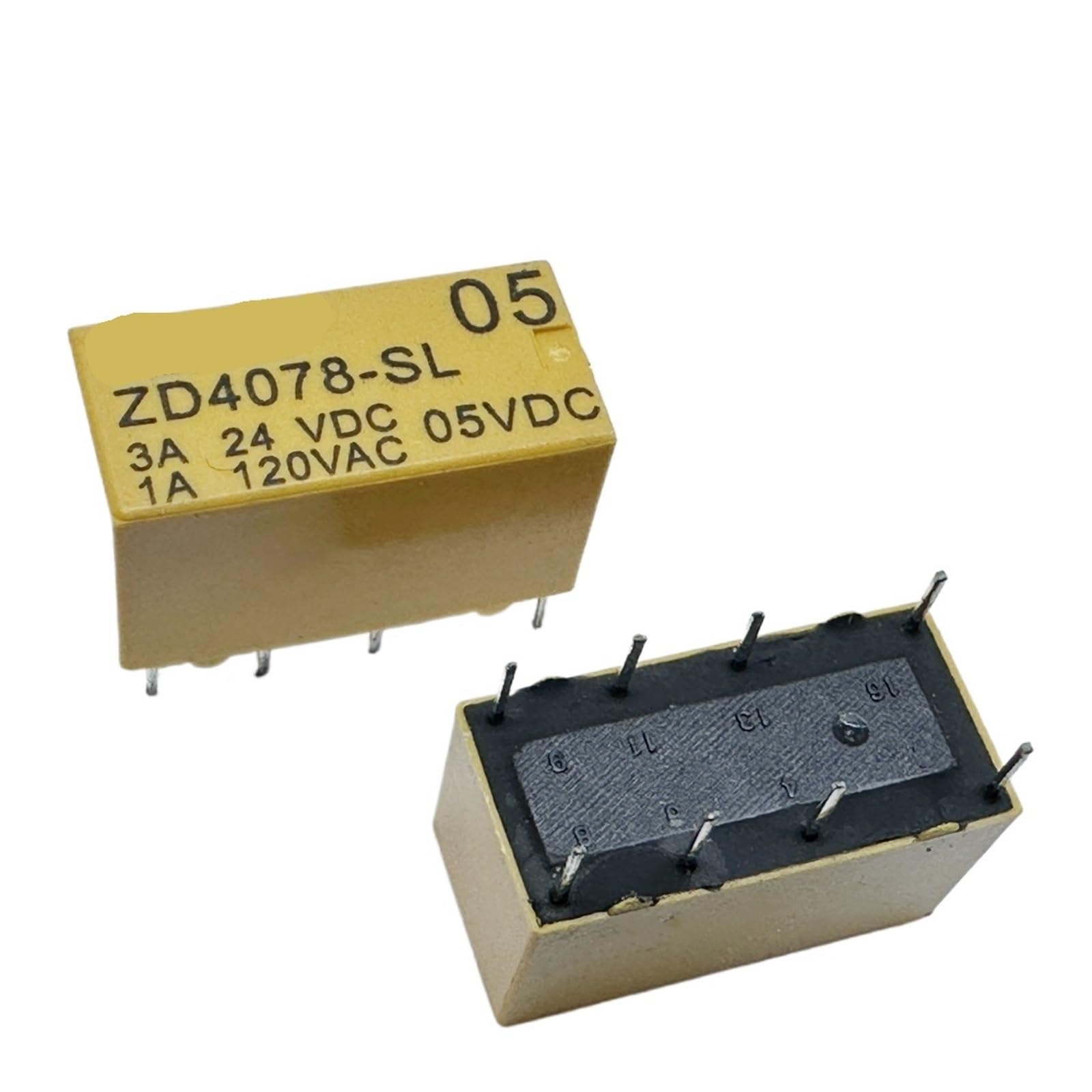 YZWRWRMKTB 1pc ZD4078-SL 5VDC (4078) Relay 8pins