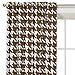 Bacati - Metro Houndstooth White/Chocolate Single Curtain Panel