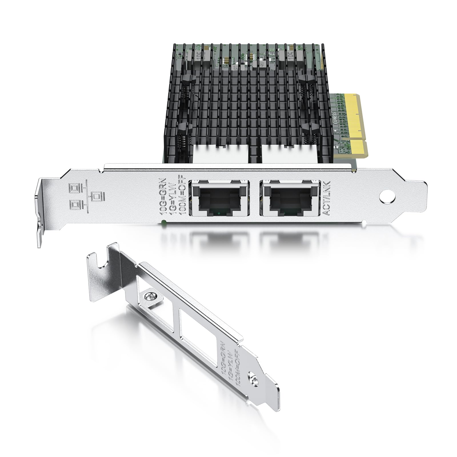 REDLUX 𝟭𝟬𝗚𝗕 𝗣𝗖𝗜-𝗲 Network Card(NIC) With Intel X540 Chip, Dual RJ45 Ports, Compare To Intel X540-T2, PCIE 2.0 X8, Support Windows/Windows Server /Linux/Vmware Esxi - View #2