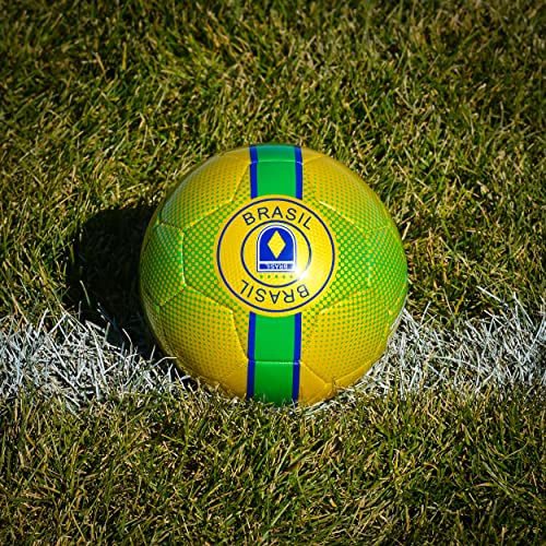 Vizari Brasil Soccer Ball Size 4,Yellow #TOP3