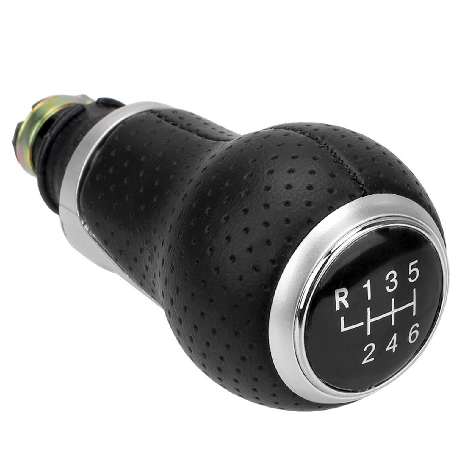 Jxewmtmc Silver 6 Gear For A4 B6 B7 B8 For A6 S4 8K For A5 8T For Q5 8R For S-Line 12Mm 5/6 Speeds Car Gear Shift Knob Gear Stick Shift Cover(Silver 6 Gear)