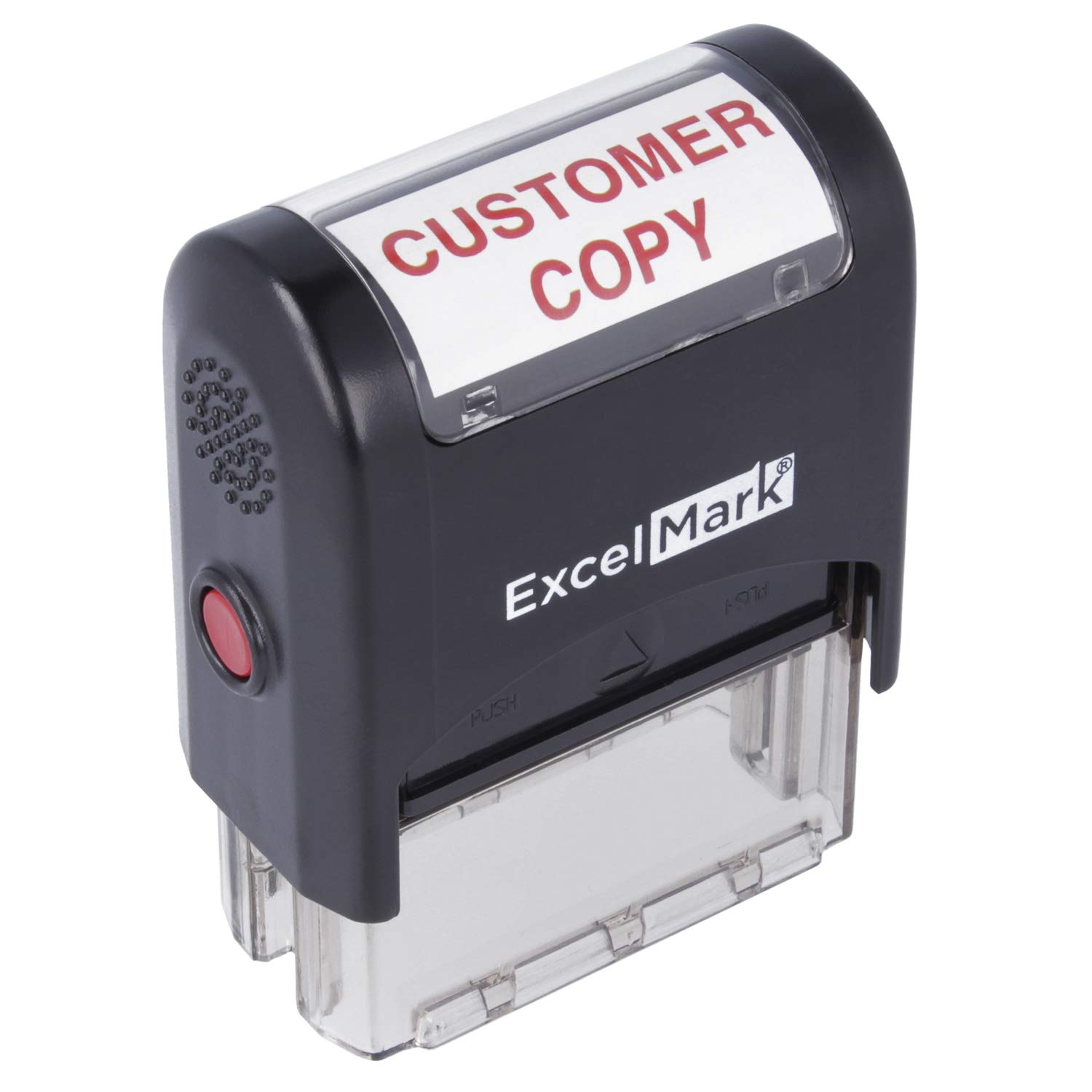 ExcelMark Customer Copy Self Inking Rubber Stamp - Red Ink