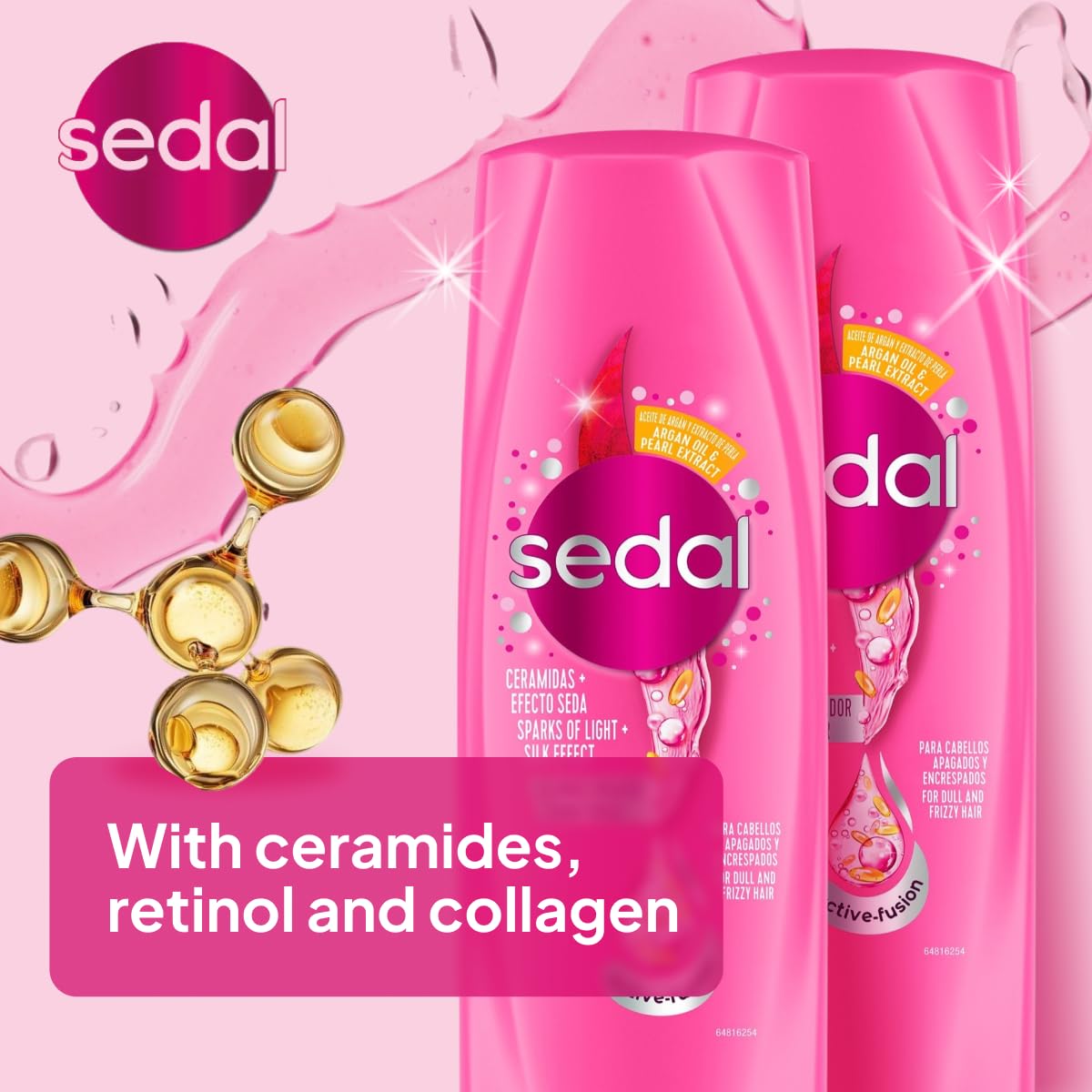 SEDAL Conditioner with Ceramides for Dry Hair Hydrating and Strengthening Formula, Shine and Smooth, 350ml x3 - Image 3