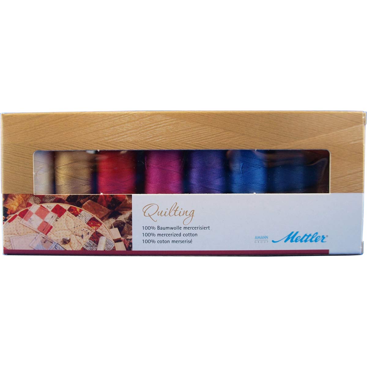 Mettler SFCQ89136-KIT - Hilo de algodón para acolchar (8 unidades)