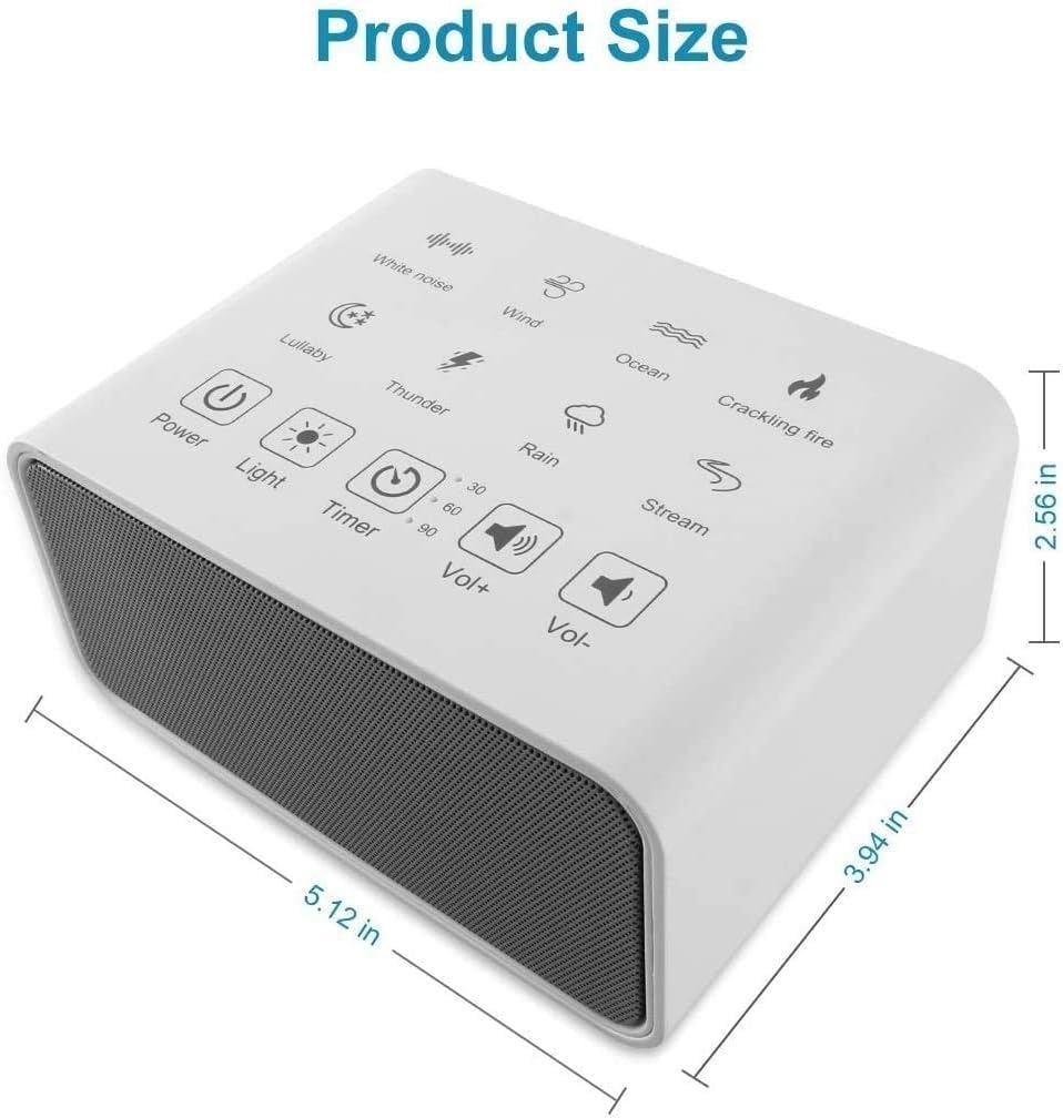Sleep Machine,8 Sound White Noise Machine,Sound Machine for Sleeping,Portable White Noise Machine for Office Privacy,Travel Sound Machine Baby,Plug in Or Battery Operated