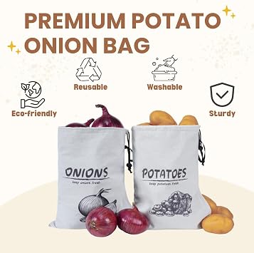 Potato Onion Storage Bag, Potato and Onion Storage Bag for Pantry