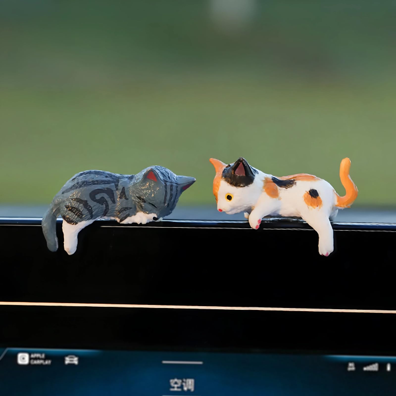 Cat Car Interior Accessories Dashboard Decorations Set of 5 Cute Car Dash Decor Rearview Mirror Ornament for Women — view 6